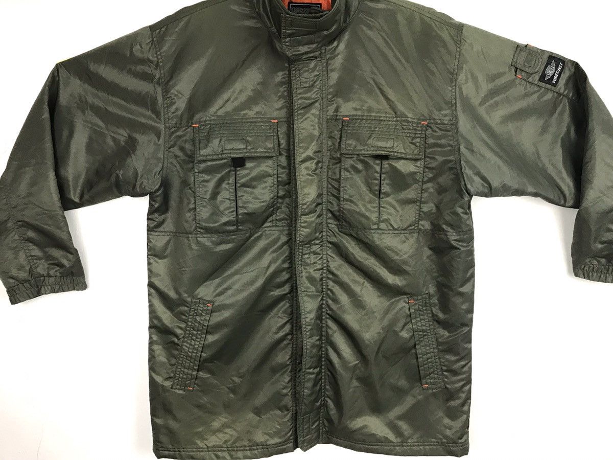 Japanese Brand Forecast Bomber Jacket Military Style Quilted Padded Size US XL / EU 56 / 4 - 2 Thumbnail