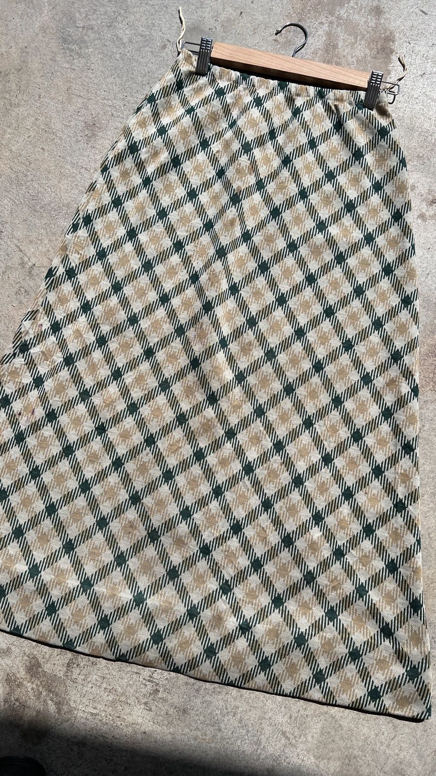 Vintage Vintage 1980's Union Made Plaid Maxi Skirt Size 26" / US 2 / IT 38 - 5 Thumbnail