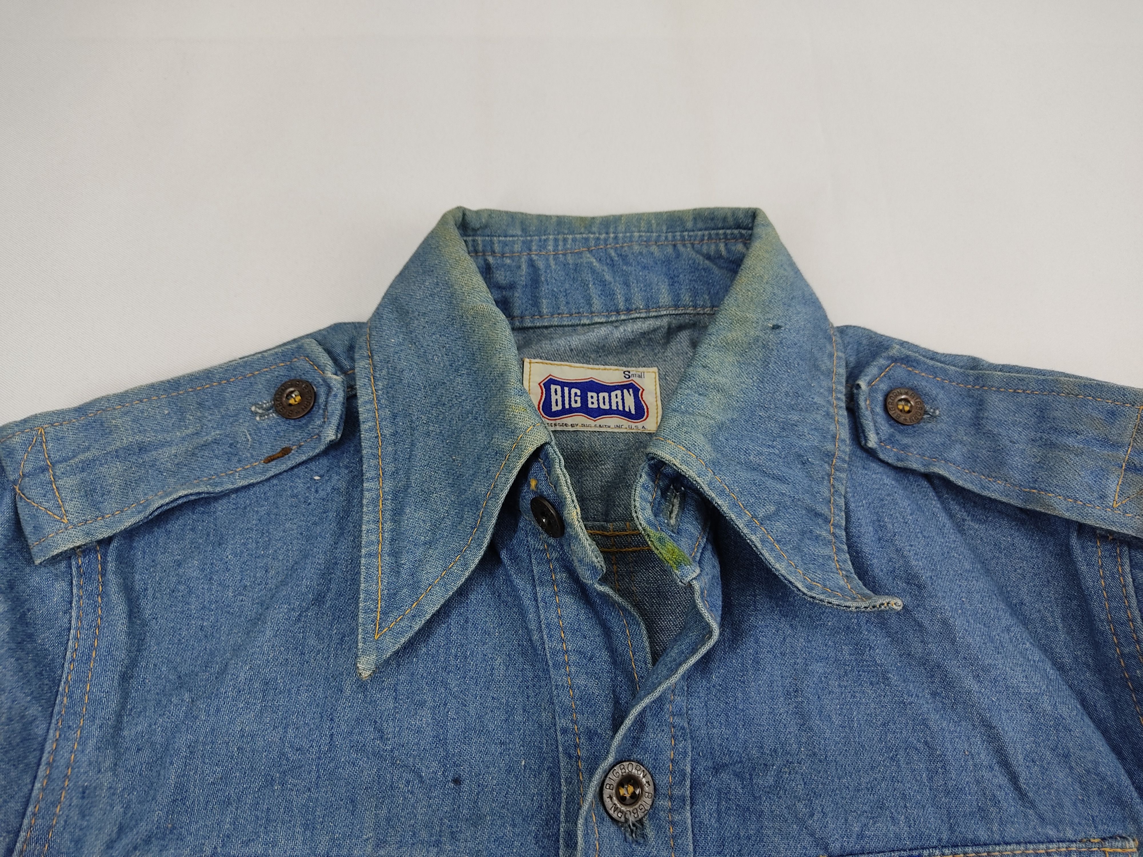 Other Rare Vintage 80s 90s Big Born Parka Denim Jacket Western Size US S / EU 44-46 / 1 - 5 Thumbnail