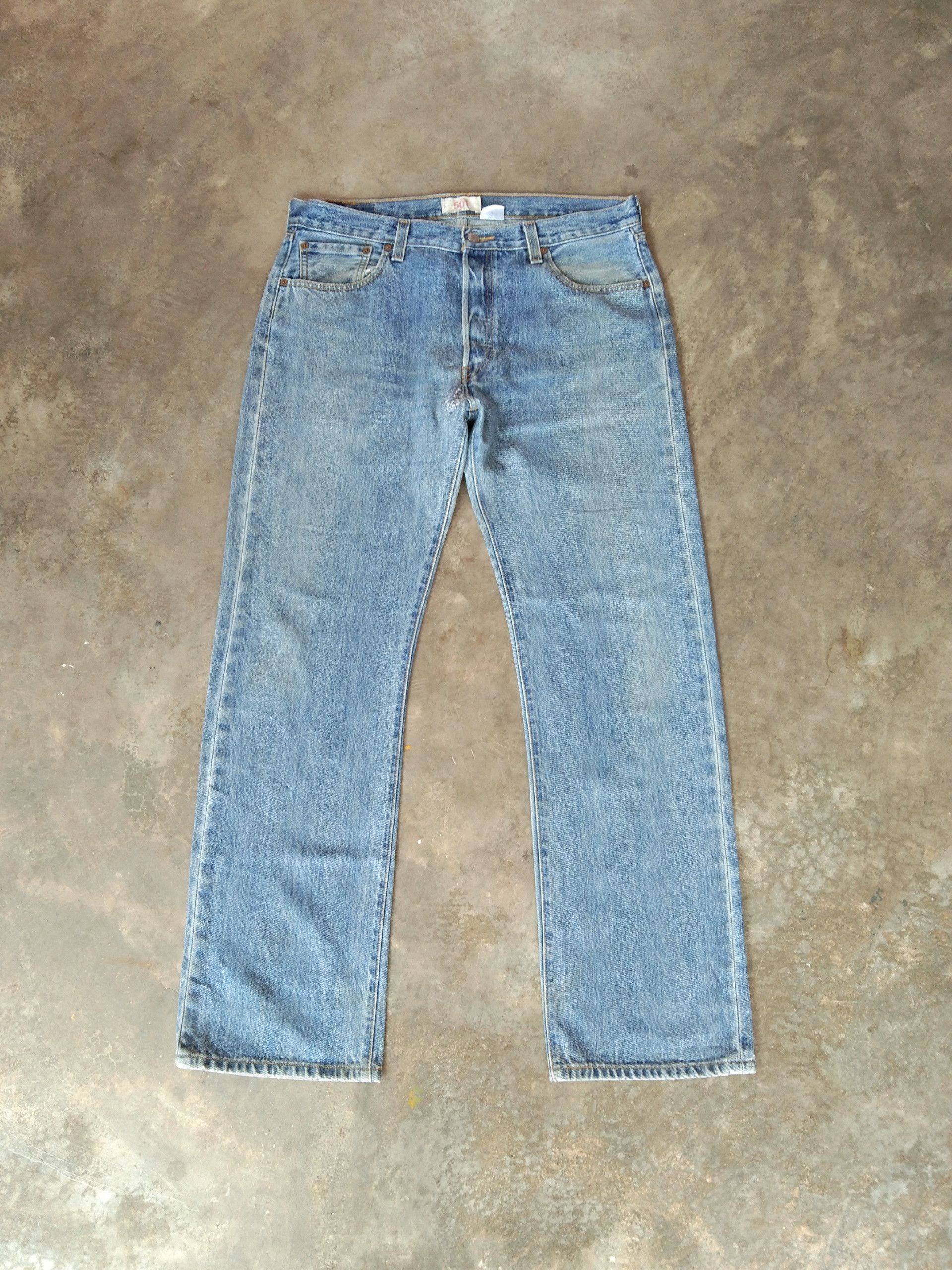 Levi's Vintage Levi's 501 Straight Leg Distressed Jeans 36x32 Size US 36 / EU 52 - 1 Thumbnail