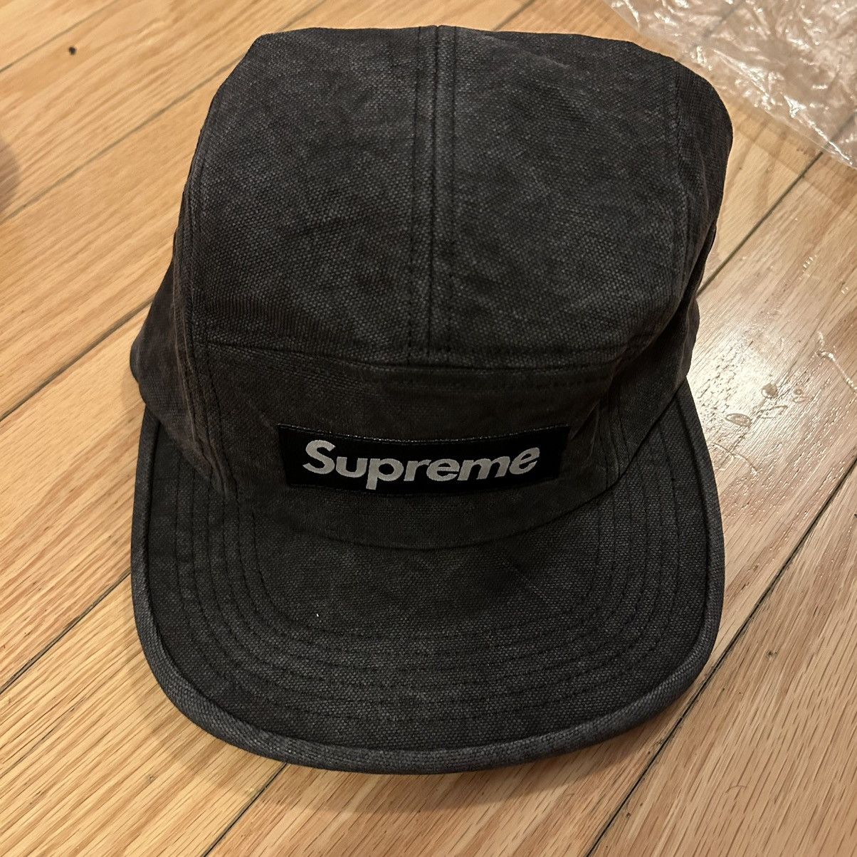 シュプリーム 19AW Washed Canvas Camp Cap キャップ黒 SUPREME Washed
