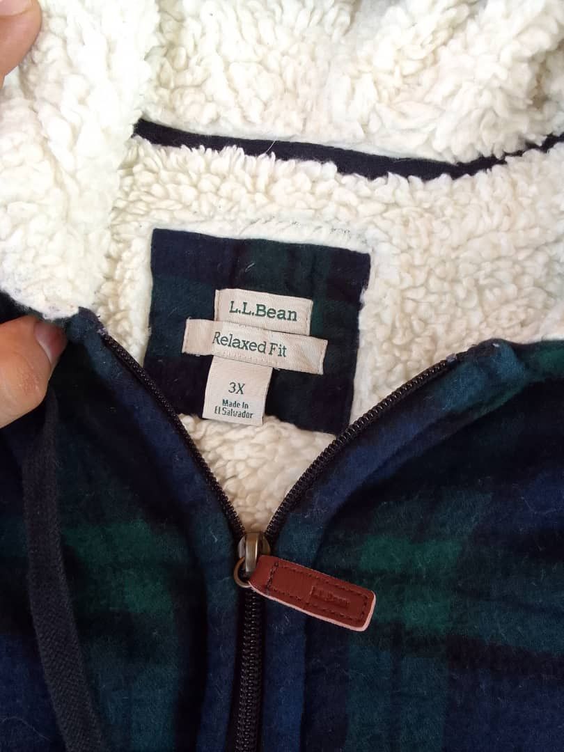 L.L. Bean × Vintage L.L. BEAN SHERPA NOVA CHECK HOODIE Size US XXL / EU 58 / 5 - 3 Thumbnail