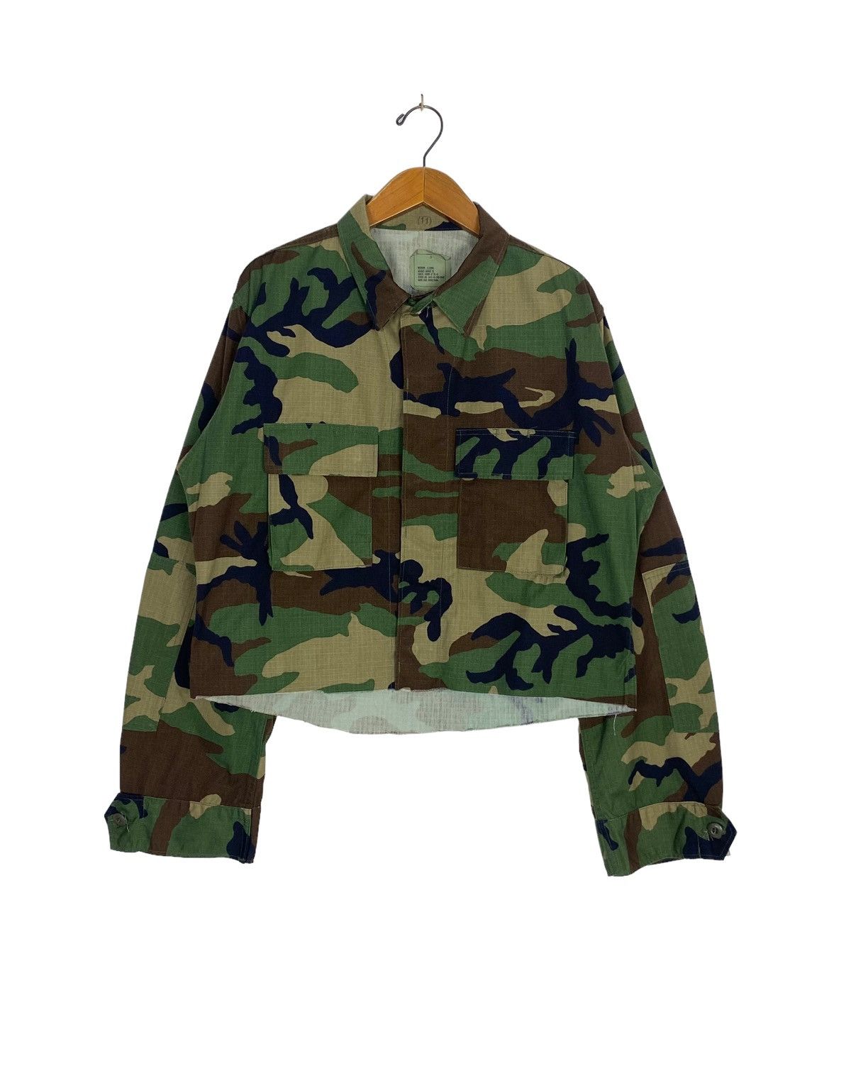 Vintage Rare‼️ Vintage Camouflage Military Cropped Combat Jacket Size US M / EU 48-50 / 2 - 1 Thumbnail