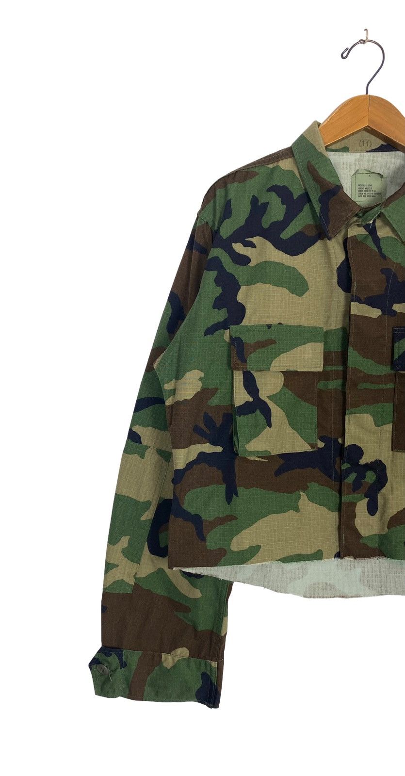 Rare‼️ Vintage Camouflage Military Cropped Combat Jacket