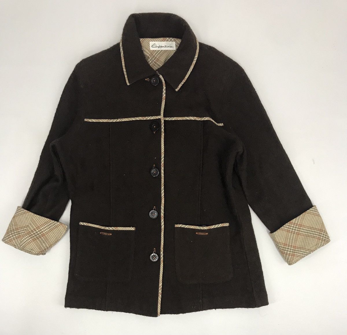 Japanese Brand × Vintage Eglantine Aires Jacket Classic Style With Plaid Checked Size US S / EU 44-46 / 1 - 1 Thumbnail