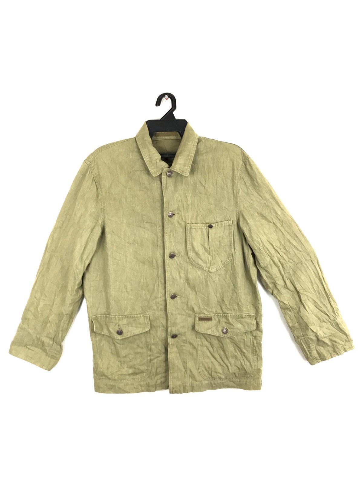 Japanese Brand Vintage Crocodile Denim Classic Work Wear Jacket Button Size US L / EU 52-54 / 3 - 1 Thumbnail