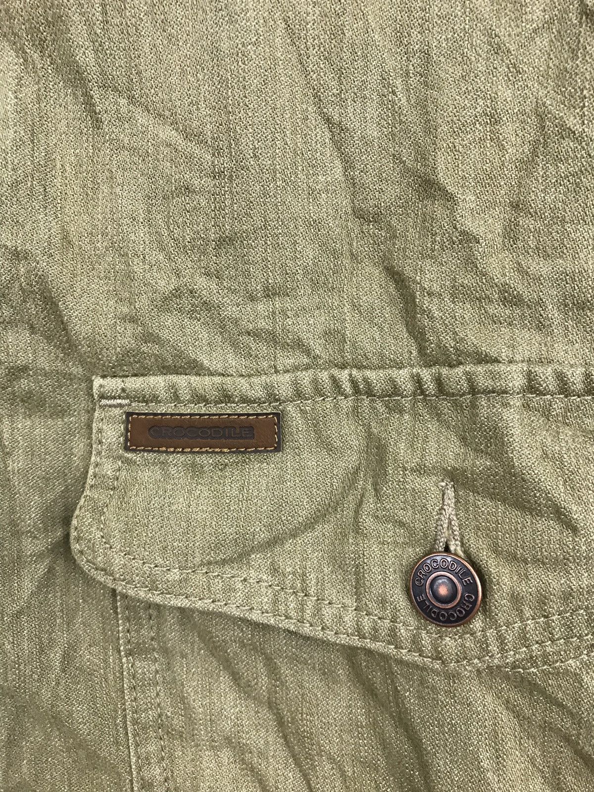 Japanese Brand Vintage Crocodile Denim Classic Work Wear Jacket Button Size US L / EU 52-54 / 3 - 3 Thumbnail