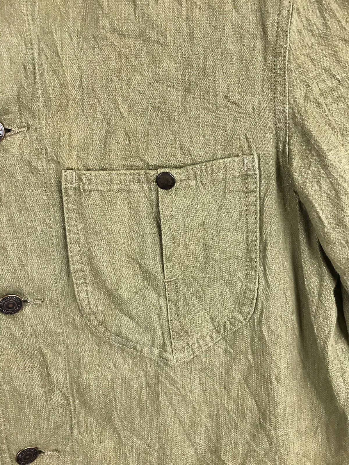 Japanese Brand Vintage Crocodile Denim Classic Work Wear Jacket Button Size US L / EU 52-54 / 3 - 4 Thumbnail
