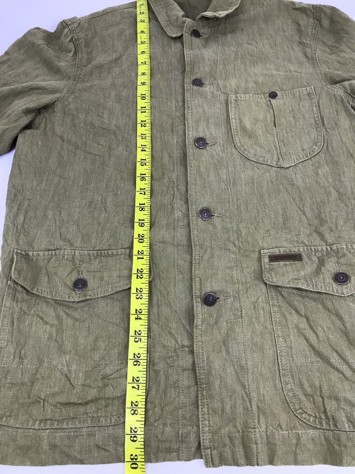 Japanese Brand Vintage Crocodile Denim Classic Work Wear Jacket Button Size US L / EU 52-54 / 3 - 9 Thumbnail