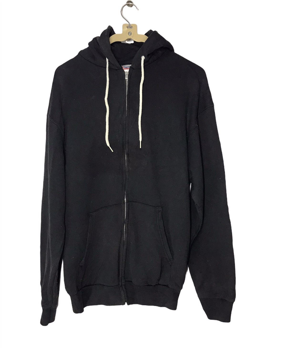 Hanes × Vintage Vintage plain hoodie zipper by hanes Size US L / EU 52-54 / 3 - 1 Thumbnail