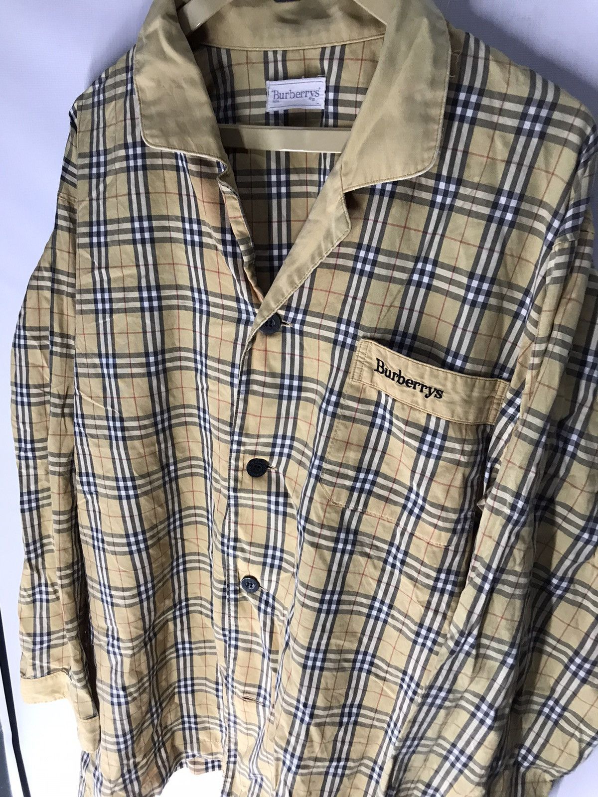 Burberry × Vintage Vintage Burberry nova check pyjamas shirt Size US L / EU 52-54 / 3 - 3 Thumbnail