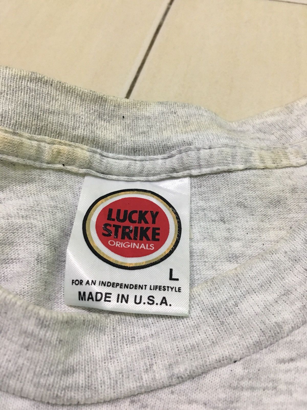 Lucky Brand × Vintage Vintage Lucky Strike Motor Racing Shirt Size US L / EU 52-54 / 3 - 4 Thumbnail