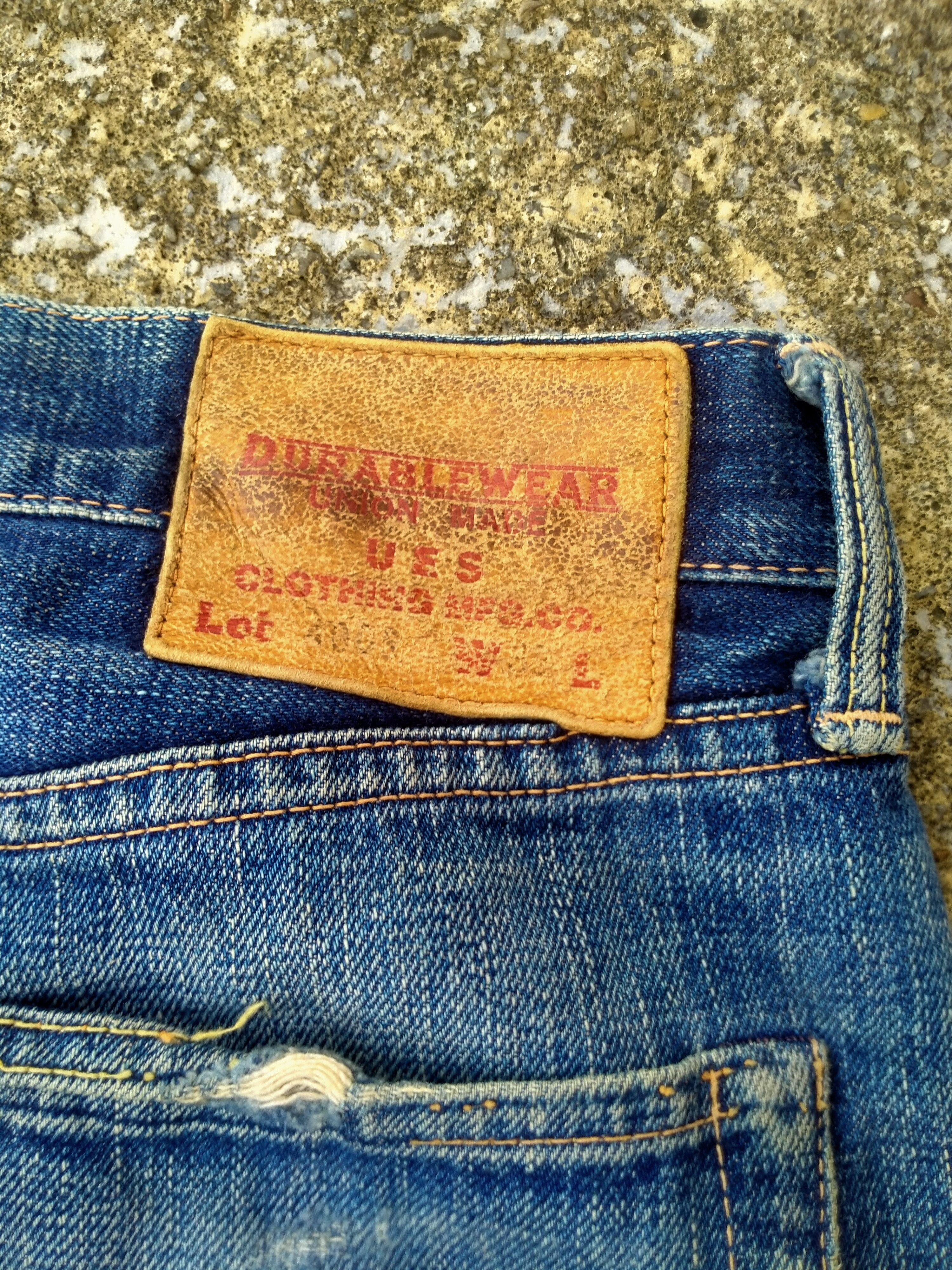 Vintage DURABLEWEAR UNION MADE LOT 400S SELVEDGE DENIM Size US 33 - 8 Thumbnail