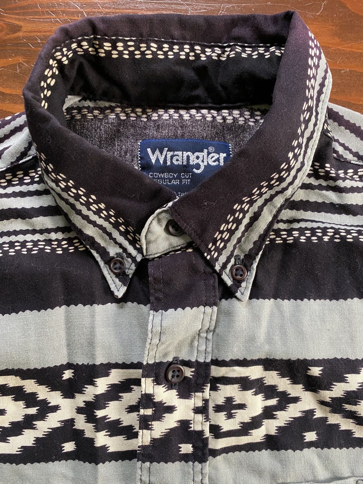 Wrangler Vintage 80s Wrangler Cowboy Cut Western Button Up Size US M / EU 48-50 / 2 - 3 Thumbnail