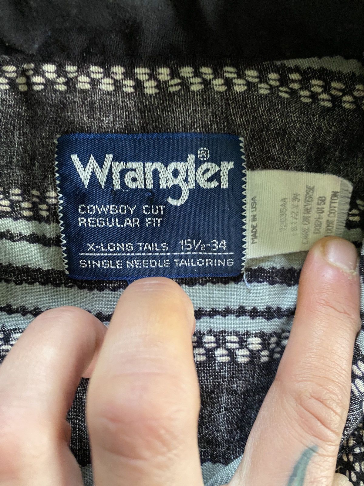 Wrangler Vintage 80s Wrangler Cowboy Cut Western Button Up Size US M / EU 48-50 / 2 - 6 Thumbnail