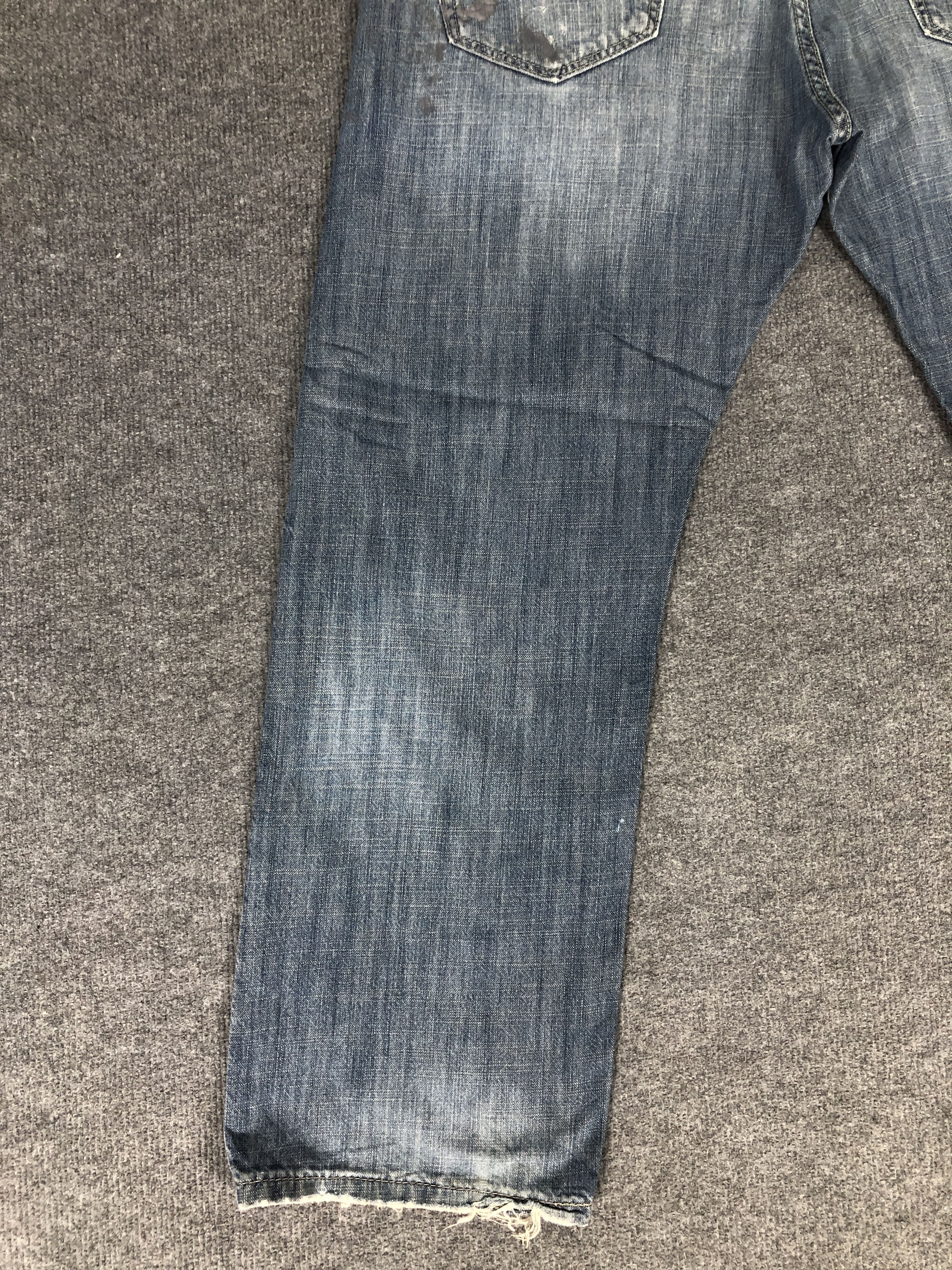 Levi's Vintage Y2k Levi's 569 Distress Faded Blue Denim Jean Size US 37 - 8 Thumbnail