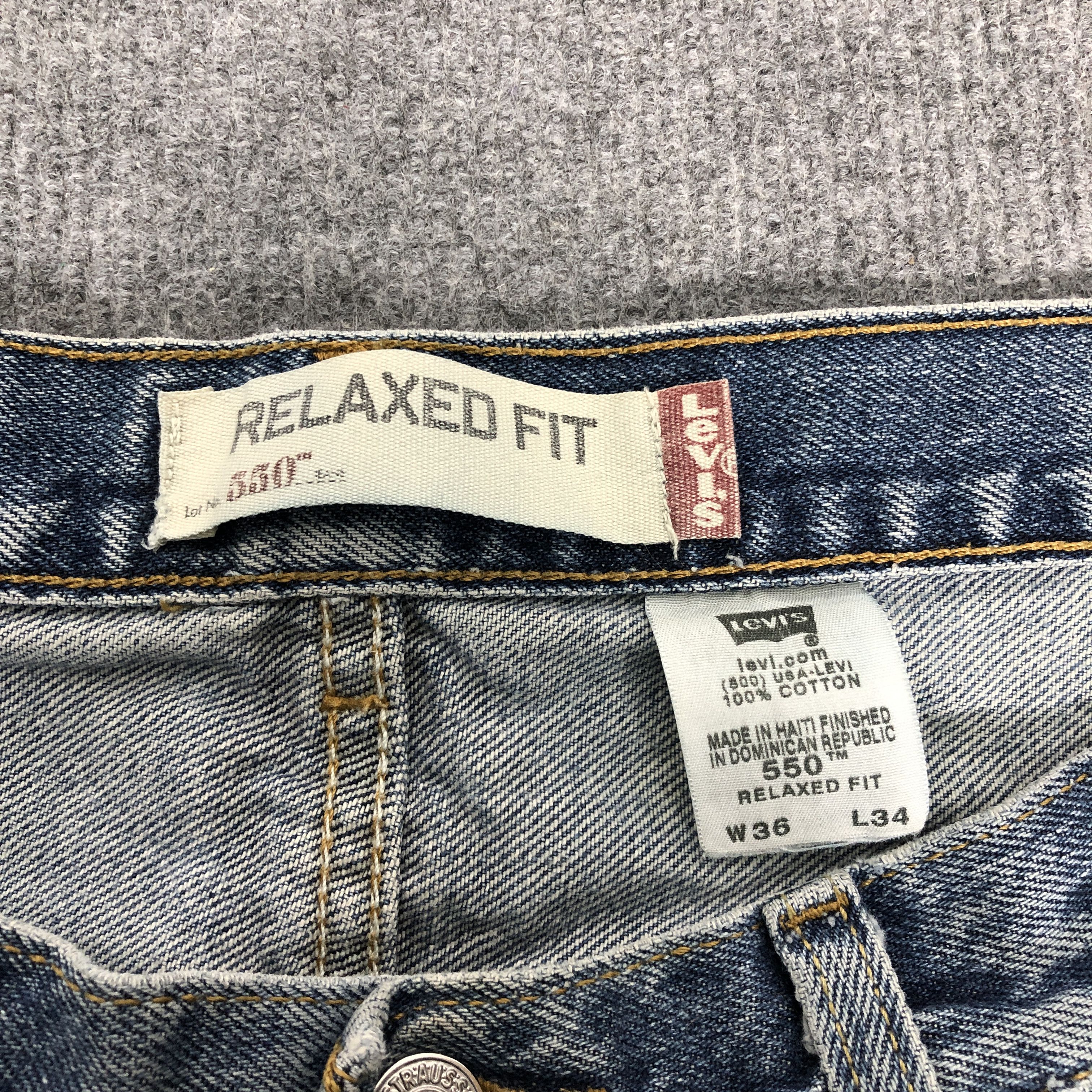 Levi's Vintage Y2k Levi's 550 Distress Relaxed Fit Denim Jean Size US 36 / EU 52 - 17 Thumbnail