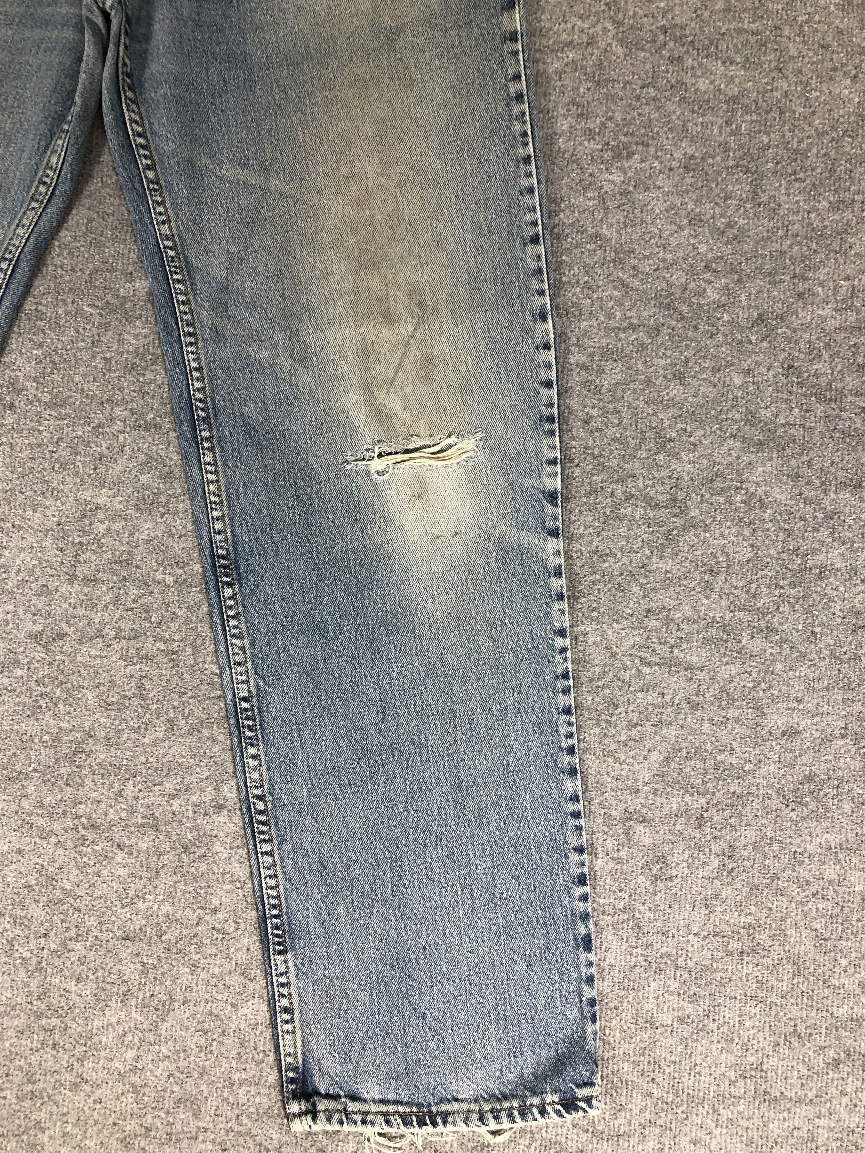 Levi's Vintage Y2k Levi's 550 Distress Relaxed Fit Denim Jean Size US 36 / EU 52 - 7 Thumbnail