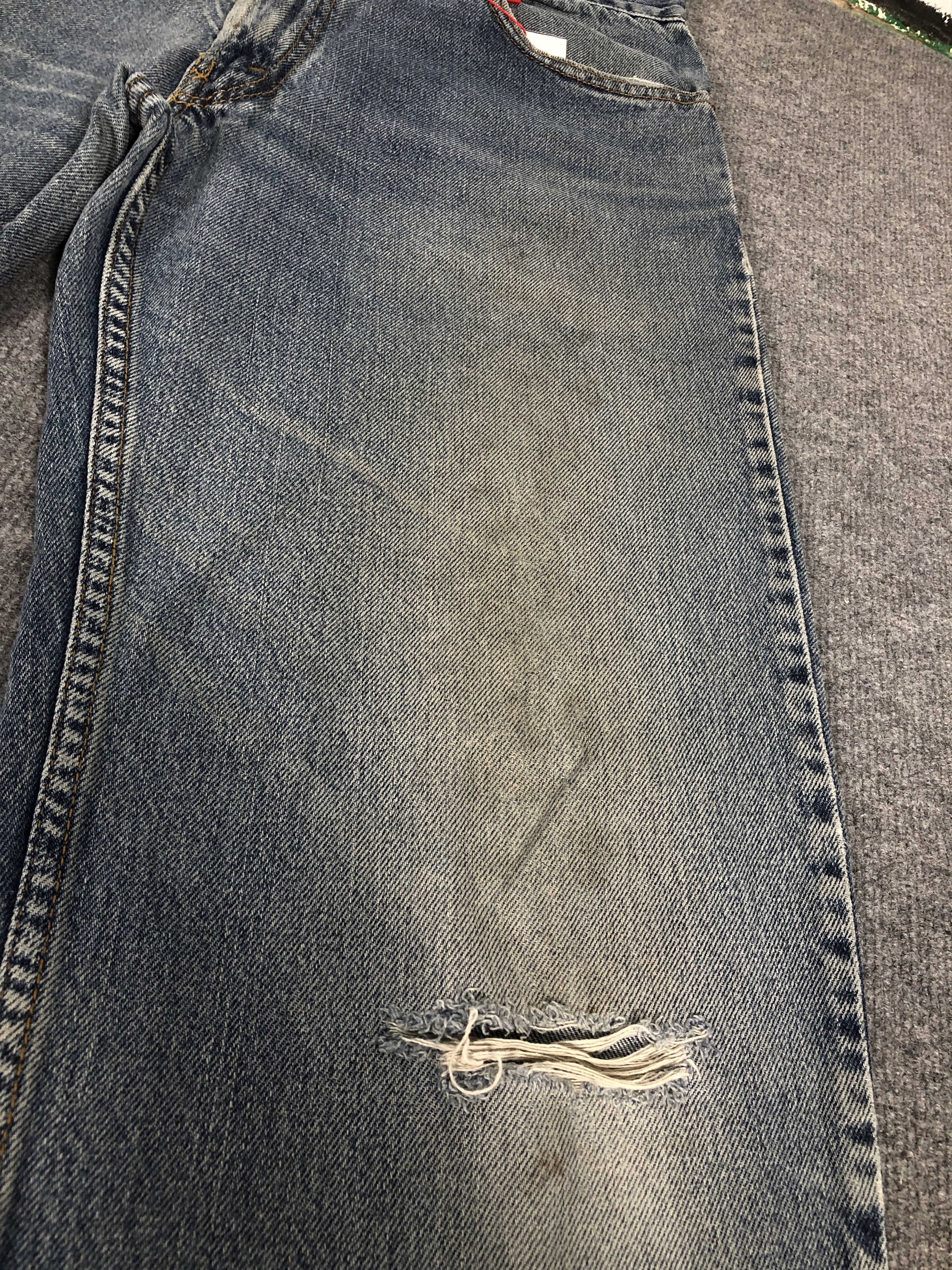 Levi's Vintage Y2k Levi's 550 Distress Relaxed Fit Denim Jean Size US 36 / EU 52 - 9 Thumbnail