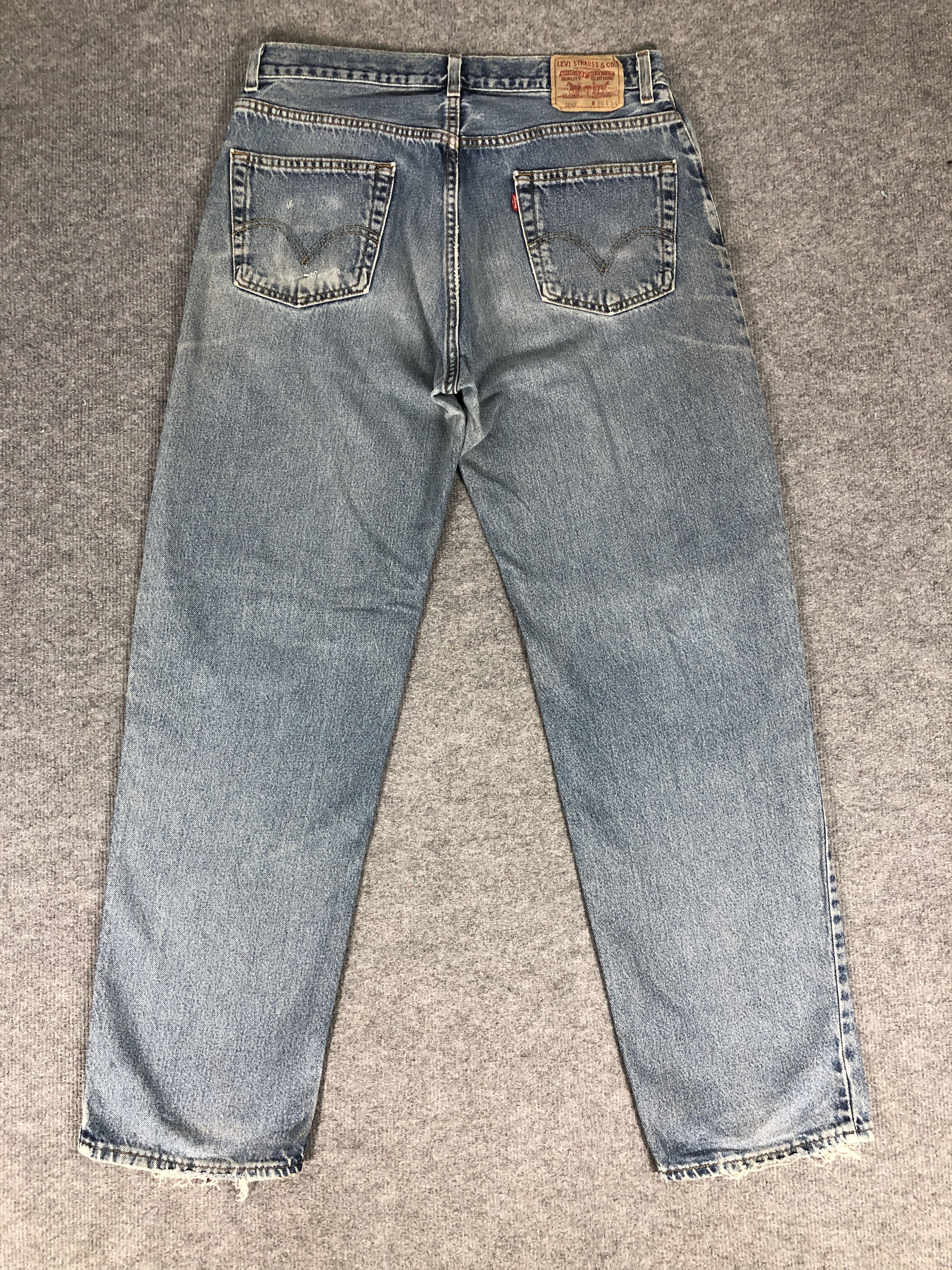 Levi's Vintage Y2k Levi's 550 Distress Relaxed Fit Denim Jean Size US 36 / EU 52 - 2 Thumbnail