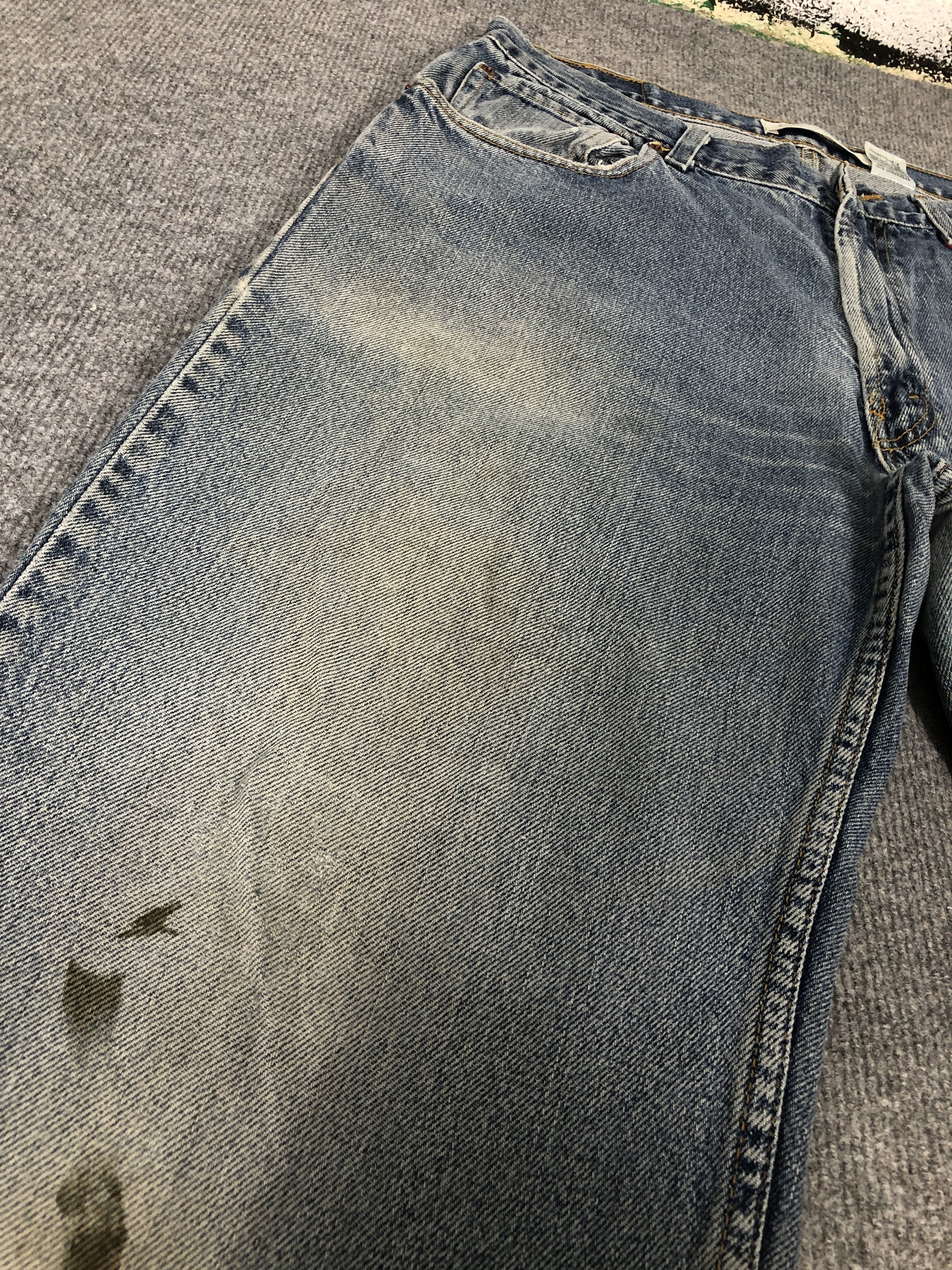 Levi's Vintage Y2k Levi's 550 Distress Relaxed Fit Denim Jean Size US 36 / EU 52 - 8 Thumbnail