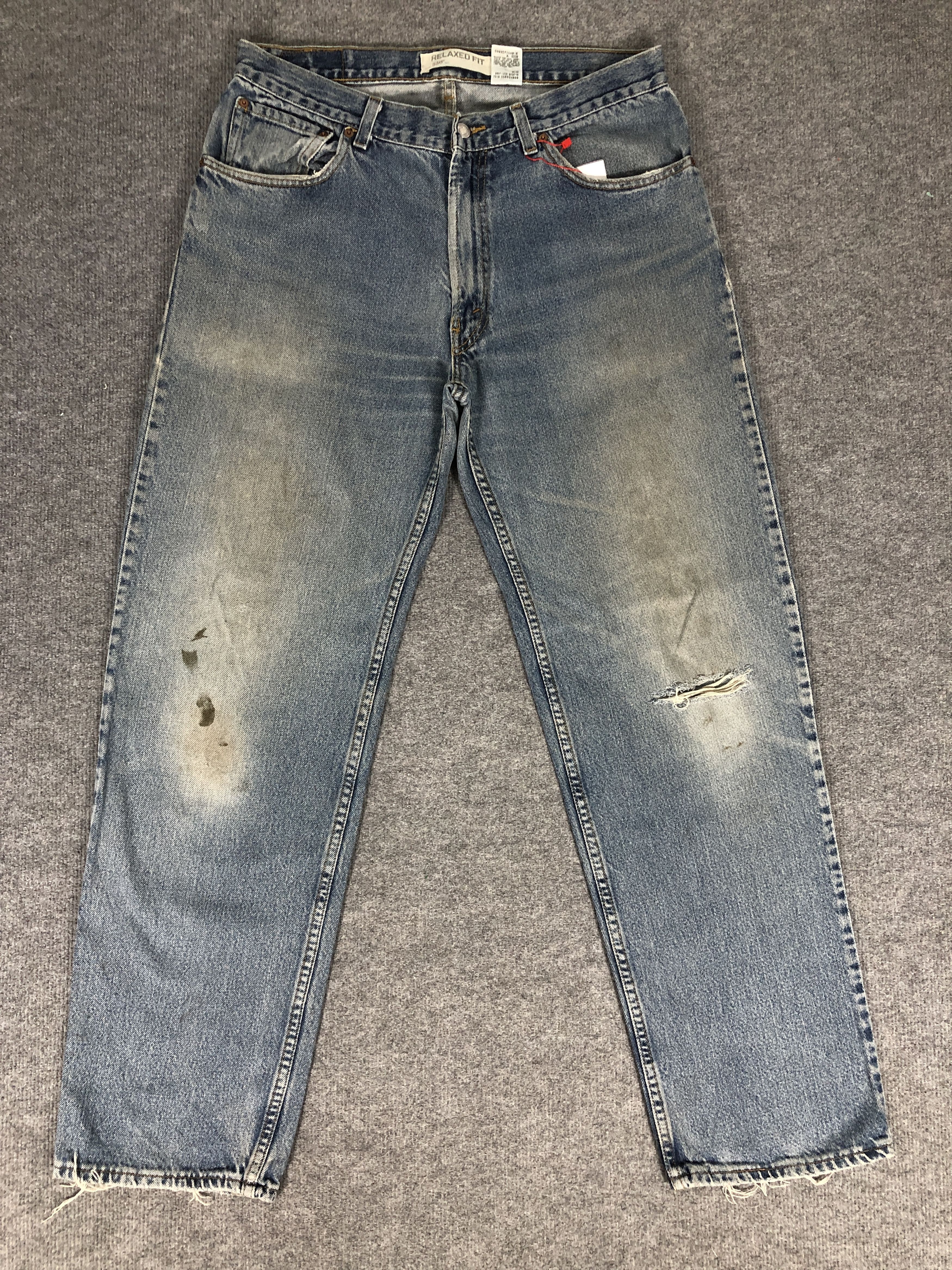 Levi's Vintage Y2k Levi's 550 Distress Relaxed Fit Denim Jean Size US 36 / EU 52 - 1 Thumbnail