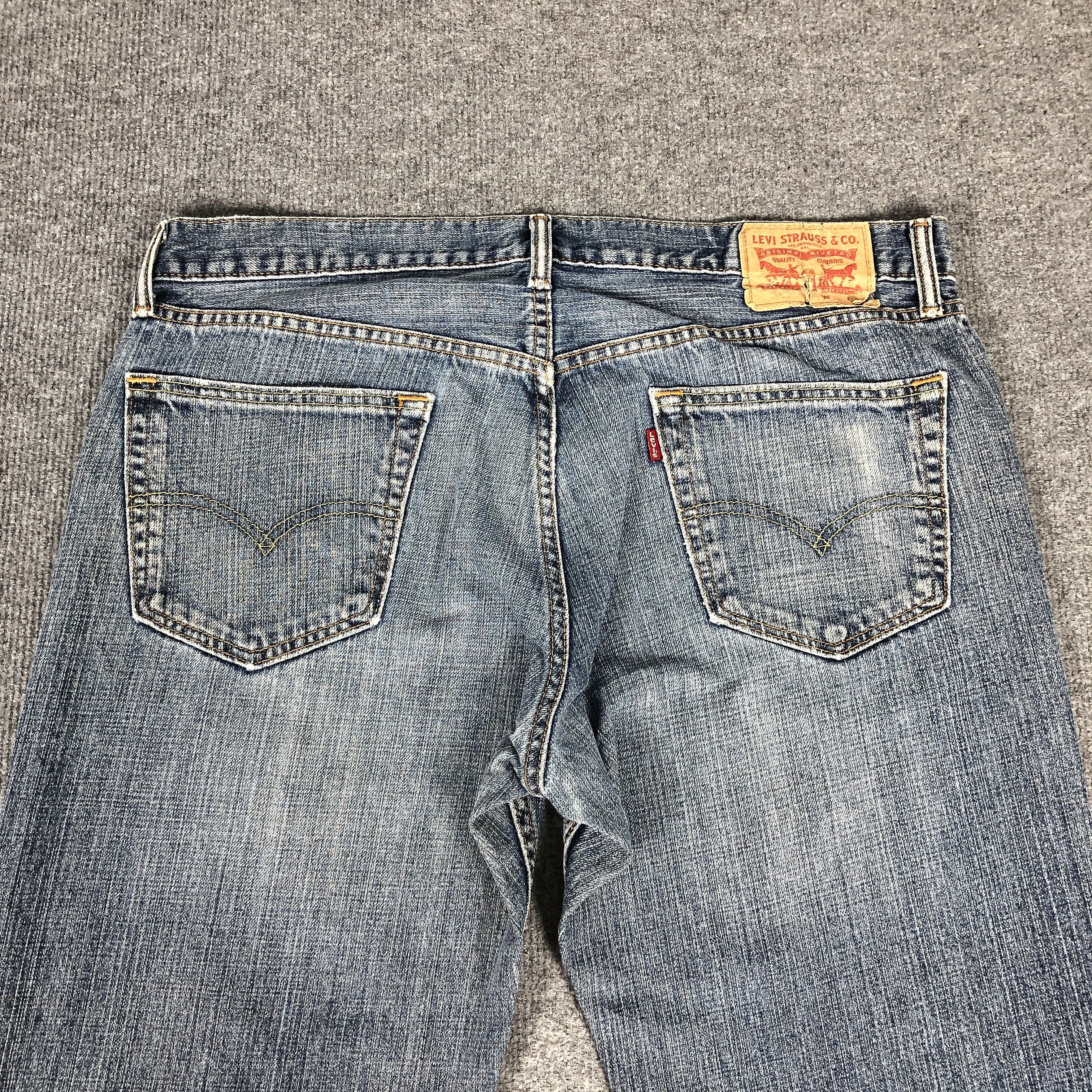 Levi's Vintage Y2k Levi's 569 Distress Faded Blue Denim Jean Size US 38 / EU 54 - 4 Thumbnail