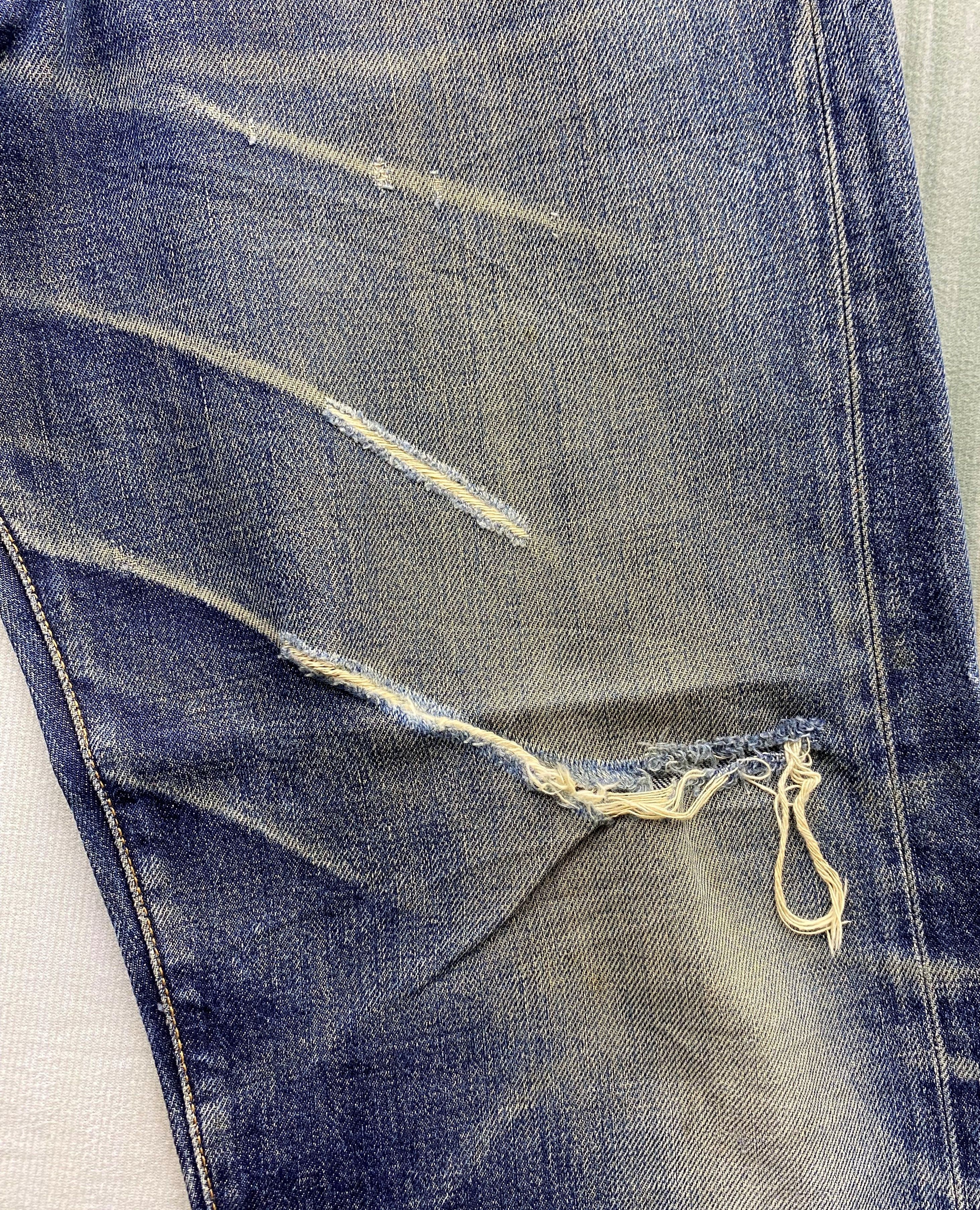 Japanese Brand Japanese Brand Phil Smart Distress Selvedge Denim Jean Size US 33 - 10 Thumbnail