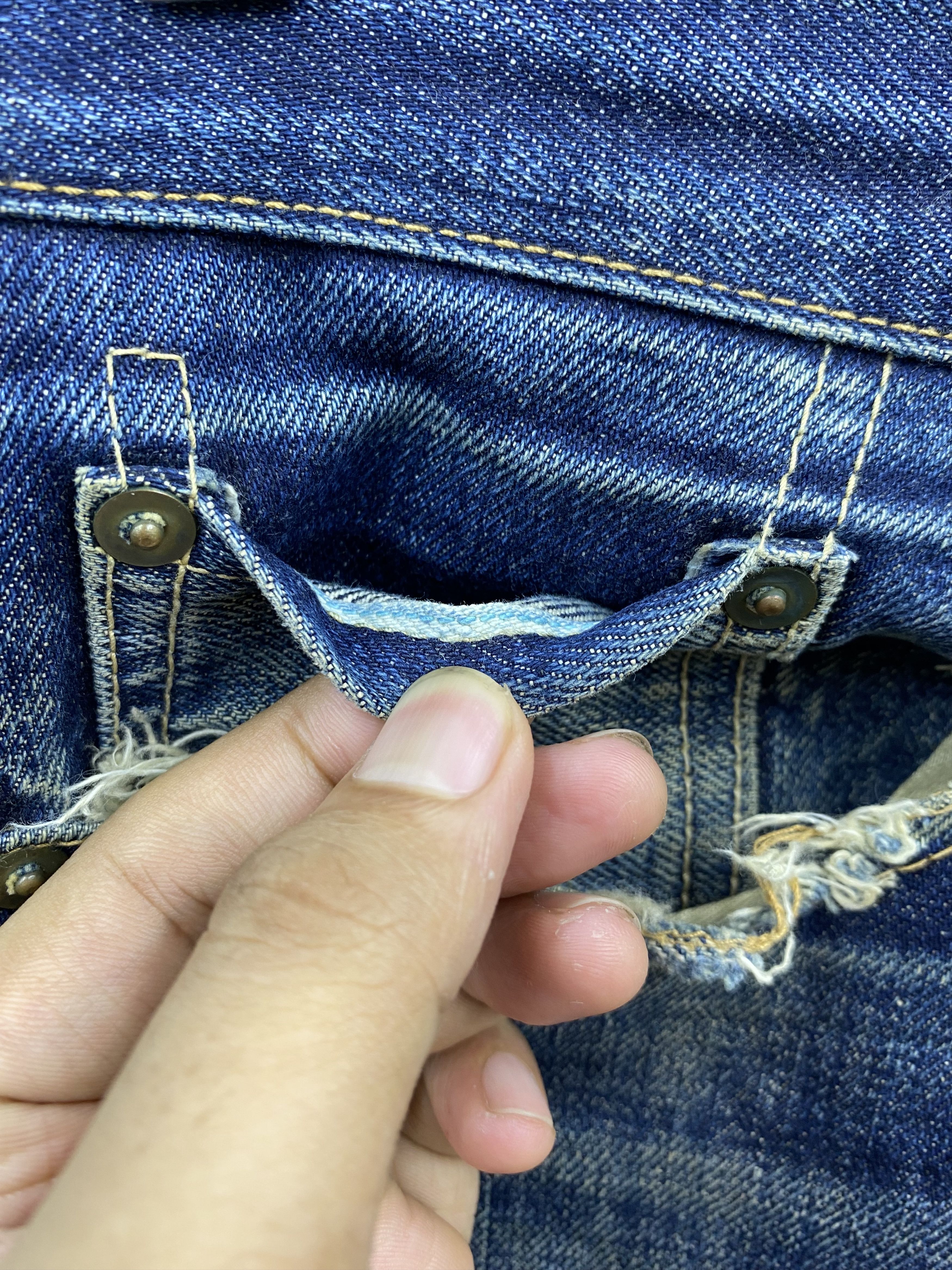 Japanese Brand Japanese Brand Phil Smart Distress Selvedge Denim Jean Size US 33 - 12 Thumbnail