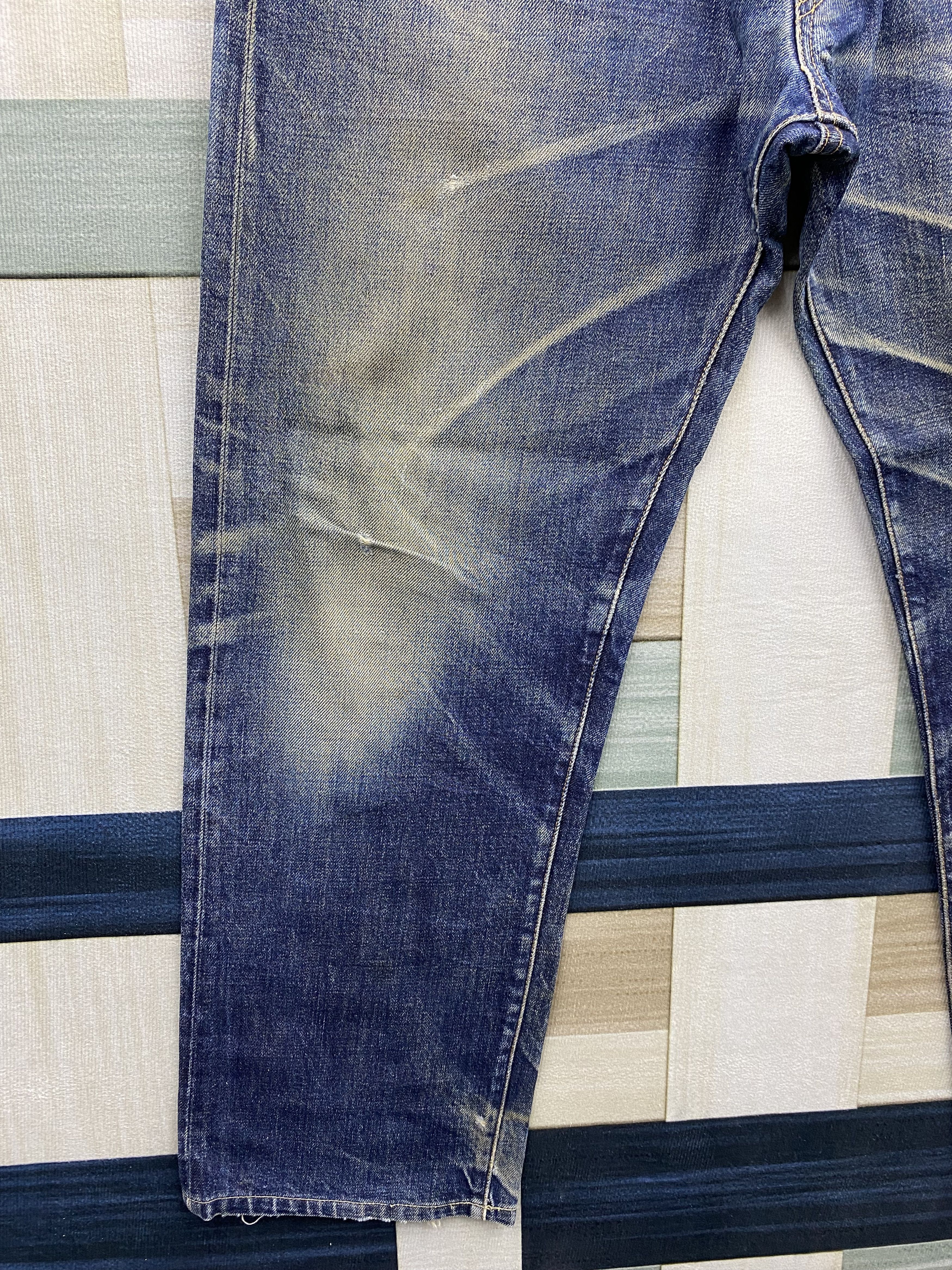 Japanese Brand Japanese Brand Phil Smart Distress Selvedge Denim Jean Size US 33 - 6 Thumbnail