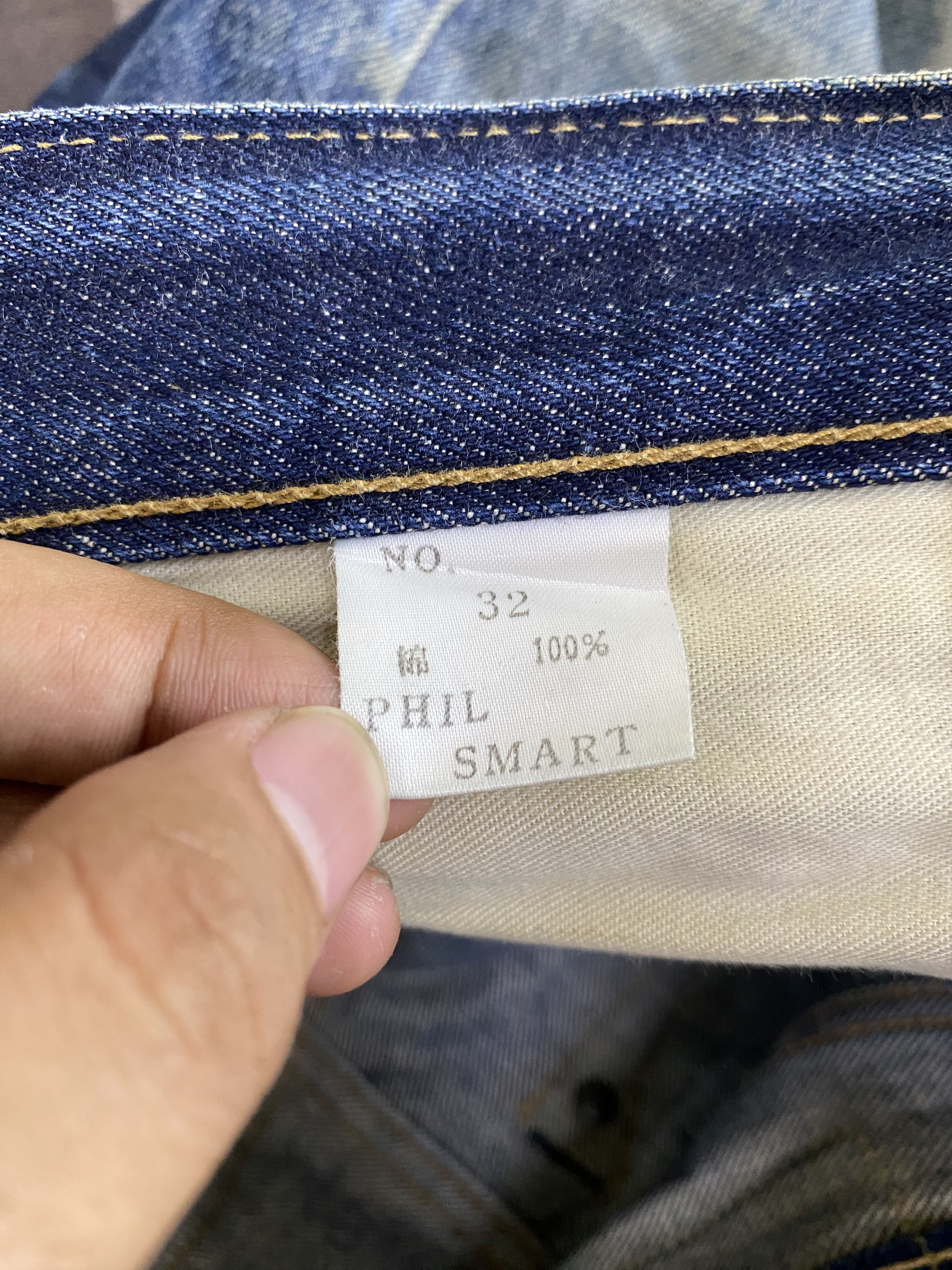 Japanese Brand Japanese Brand Phil Smart Distress Selvedge Denim Jean Size US 33 - 20 Thumbnail