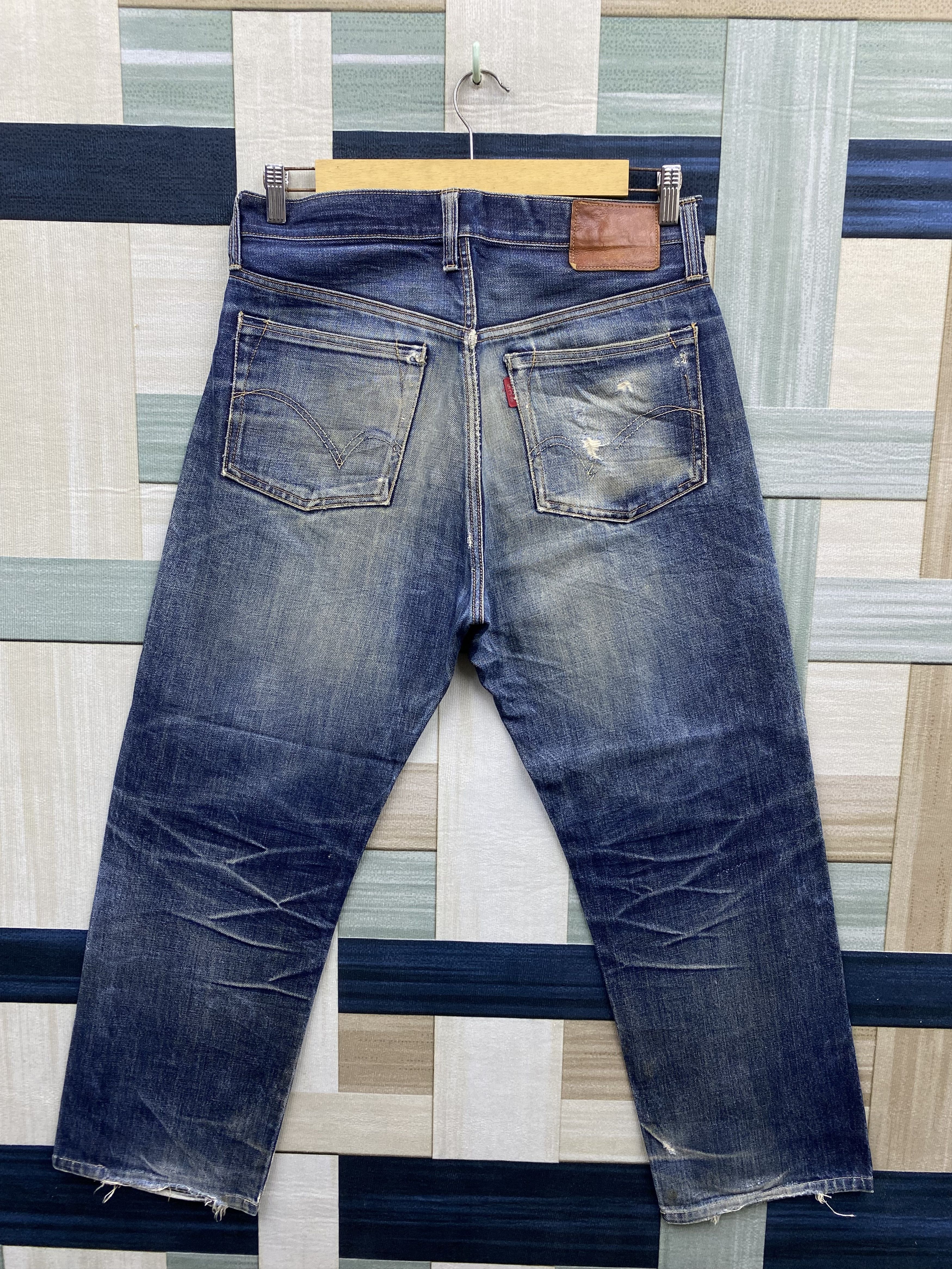 Japanese Brand Japanese Brand Phil Smart Distress Selvedge Denim Jean Size US 33 - 2 Thumbnail