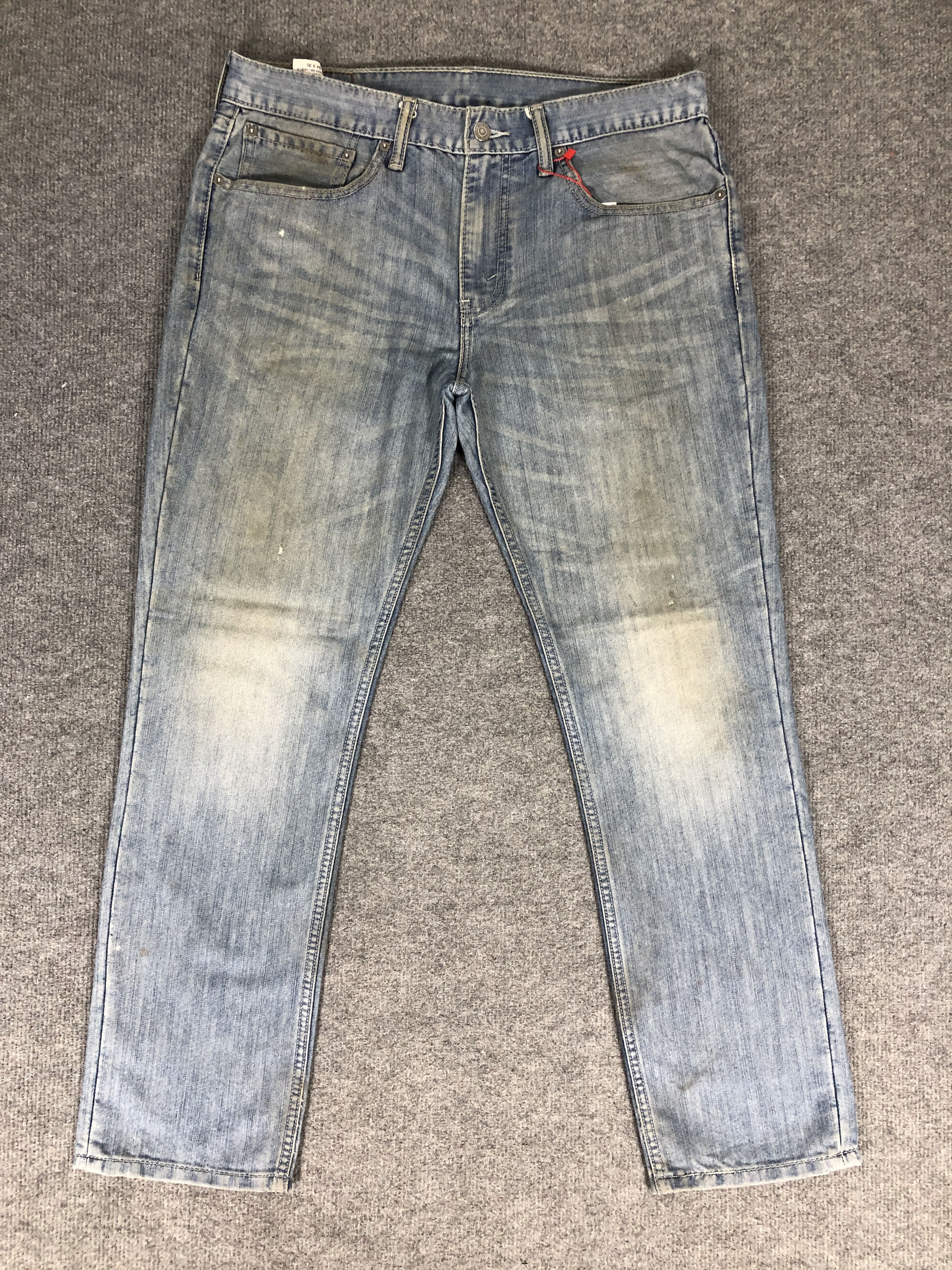 image of Distressed Denim x Levis Levi's 511 Rusty Wash Jean in Dirty Blue, Men's (Size 35)