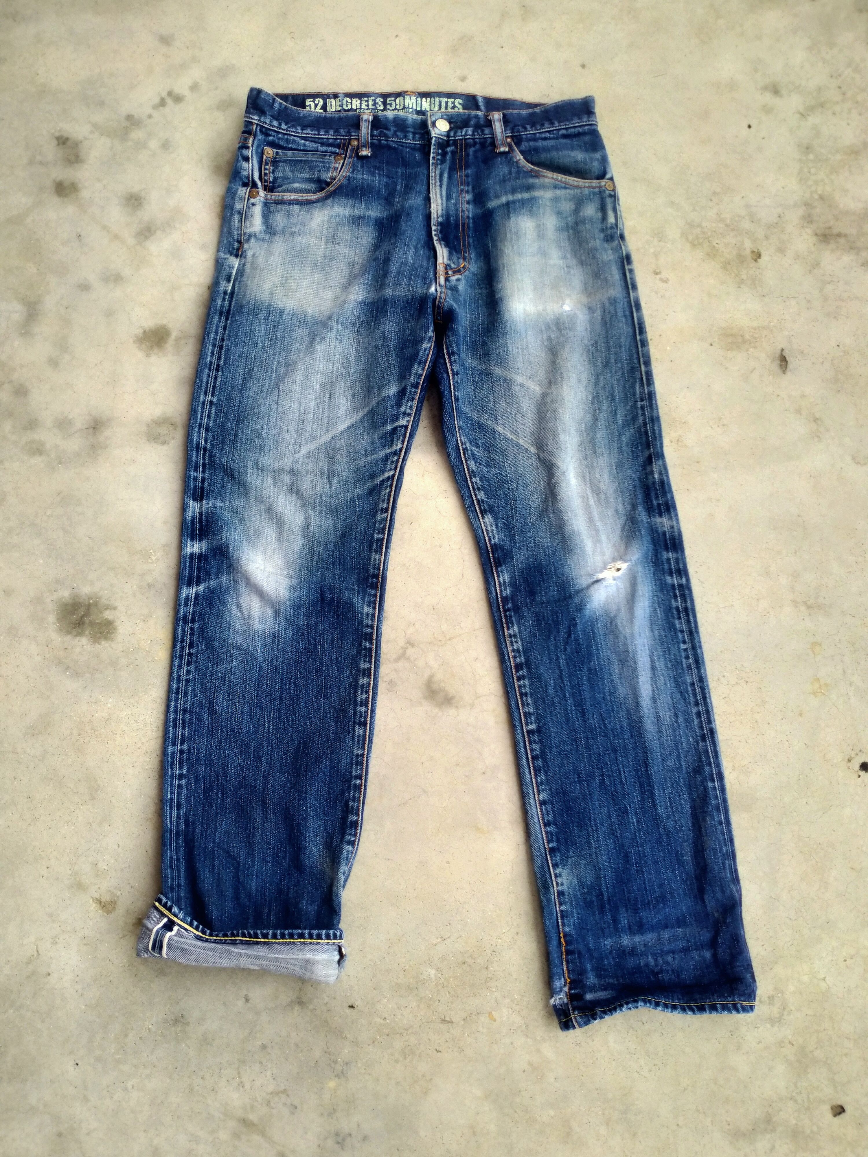 Japanese Brand DISTRESSED ROCKET SADDLES & CO SELVEDGE DENIM Size US 32 / EU 48 - 1 Thumbnail