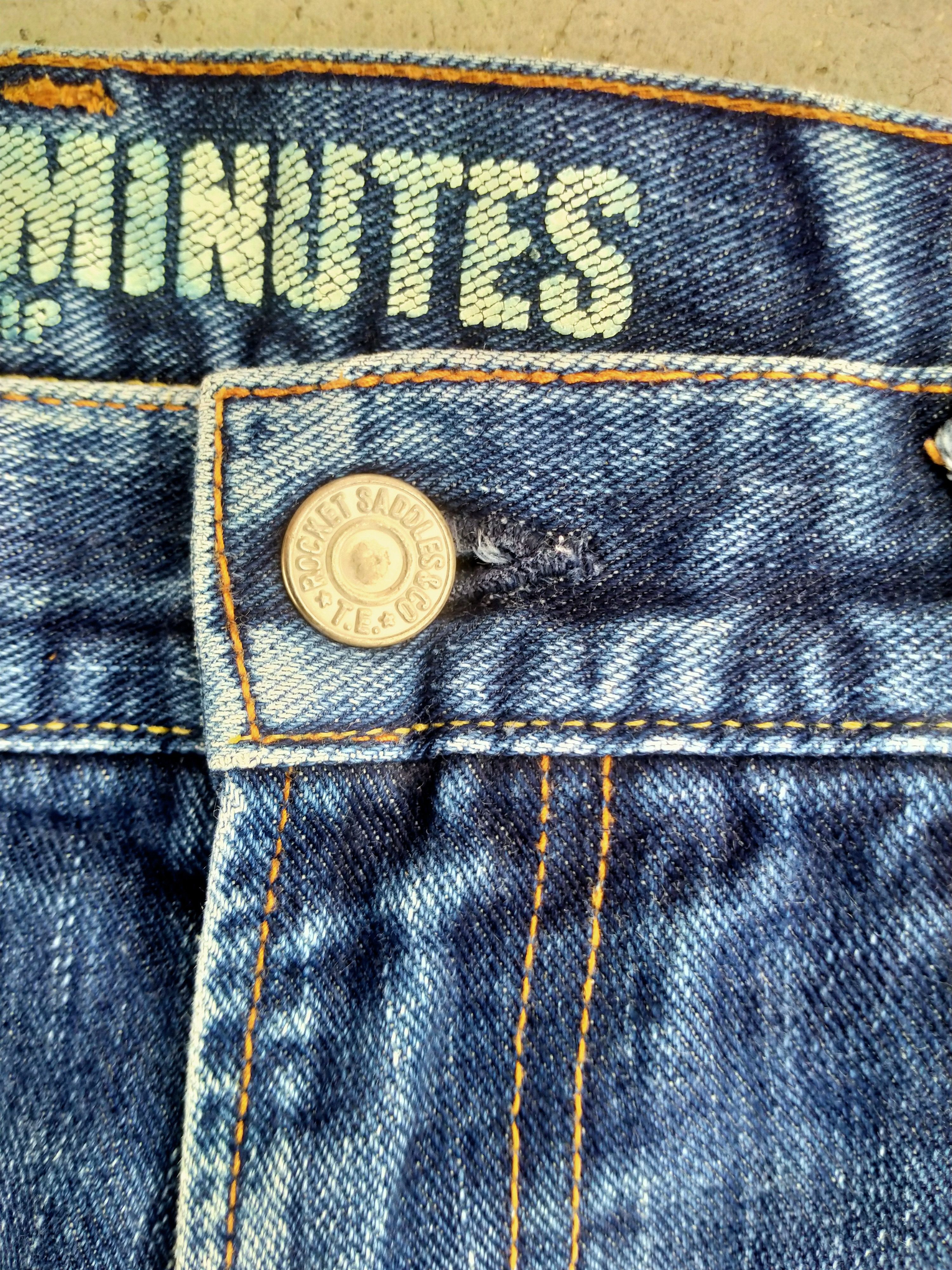 Japanese Brand DISTRESSED ROCKET SADDLES & CO SELVEDGE DENIM Size US 32 / EU 48 - 4 Thumbnail