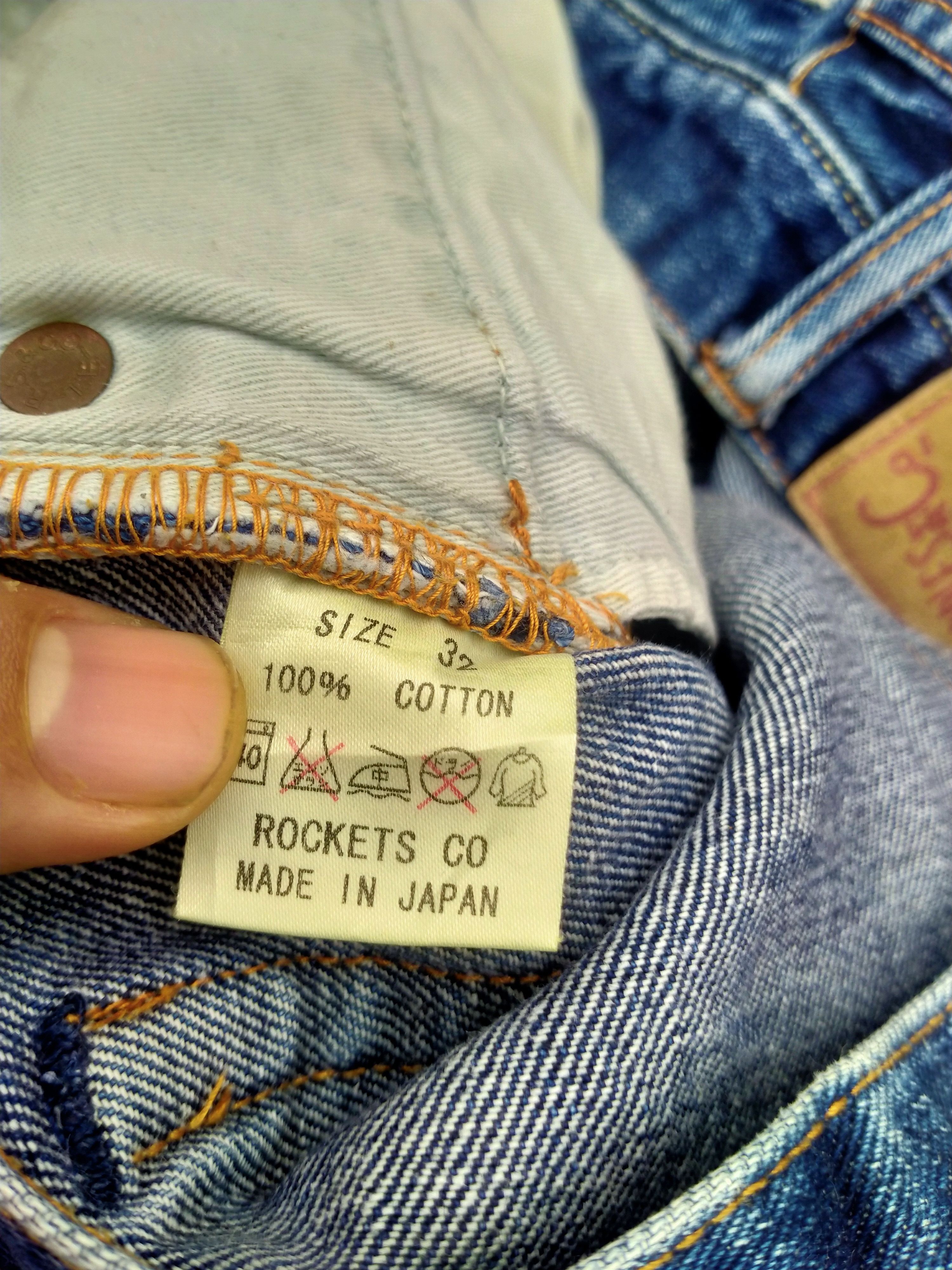 Japanese Brand DISTRESSED ROCKET SADDLES & CO SELVEDGE DENIM Size US 32 / EU 48 - 7 Thumbnail
