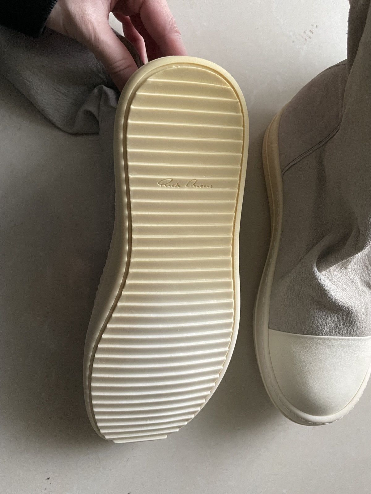Rick Owens Sz37- Rick Owens white stocking ramones Size US 7 / IT 37 - 9 Thumbnail