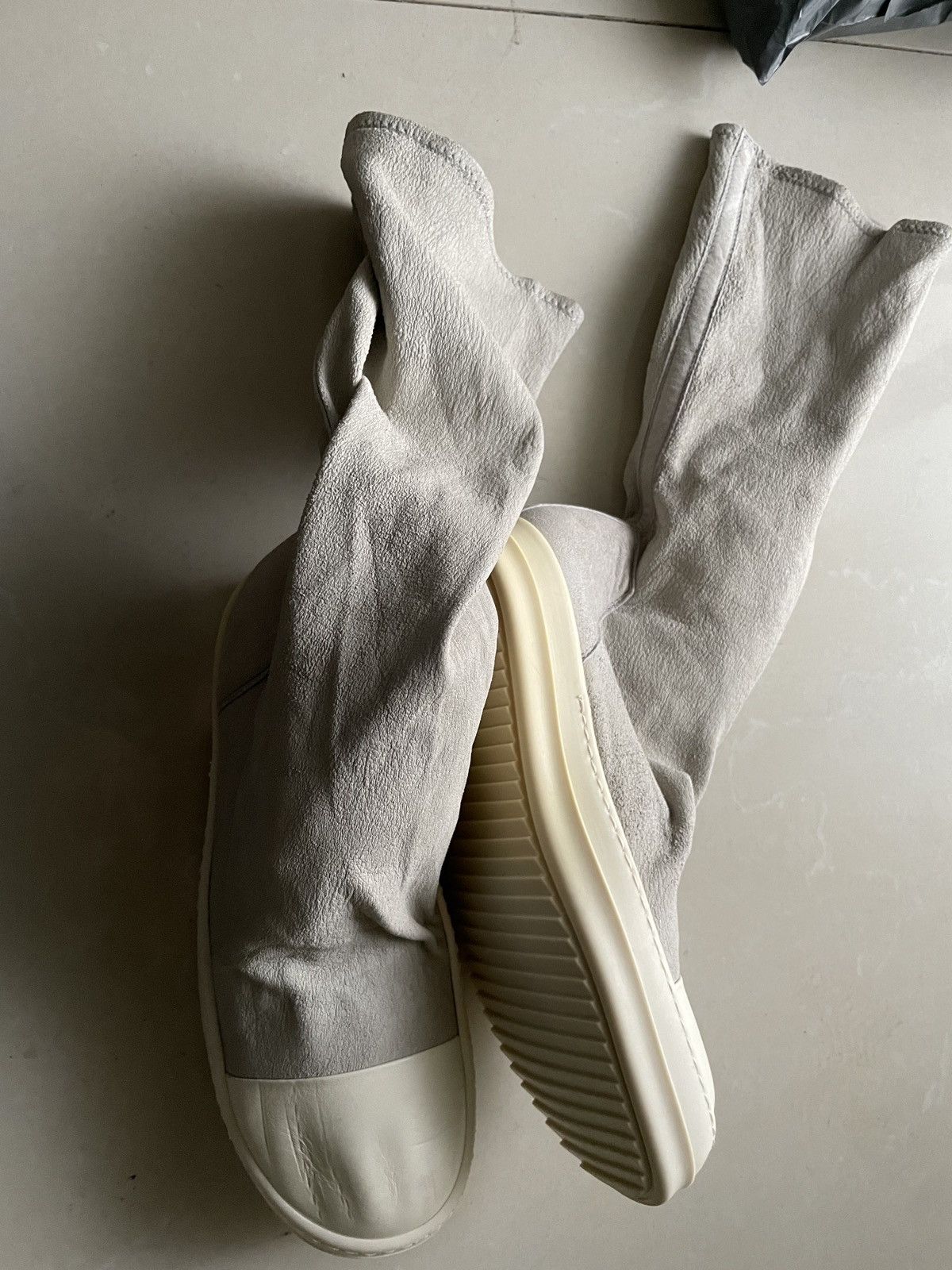 Rick Owens Sz37- Rick Owens white stocking ramones Size US 7 / IT 37 - 7 Thumbnail