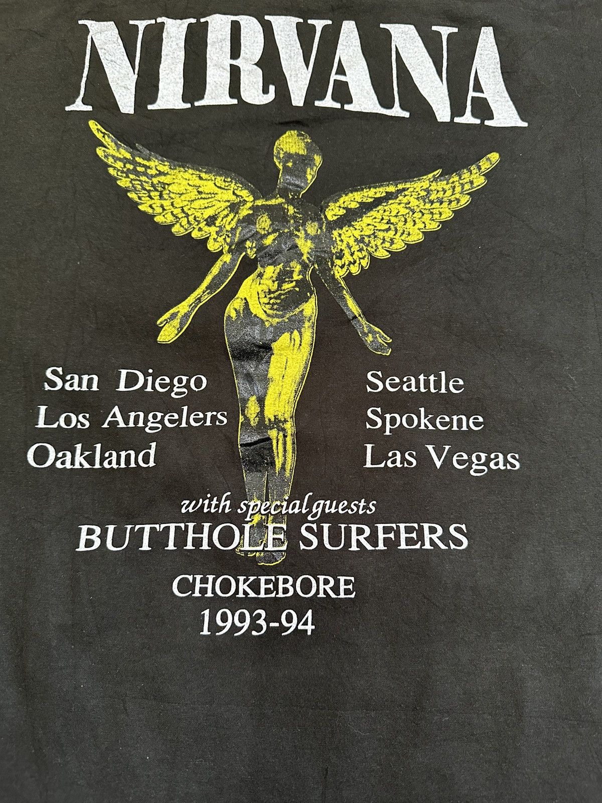 Band Tees × Nirvana Vintage 1993 Nirvana In Utero Promo Tee Size US L / EU 52-54 / 3 - 6 Thumbnail