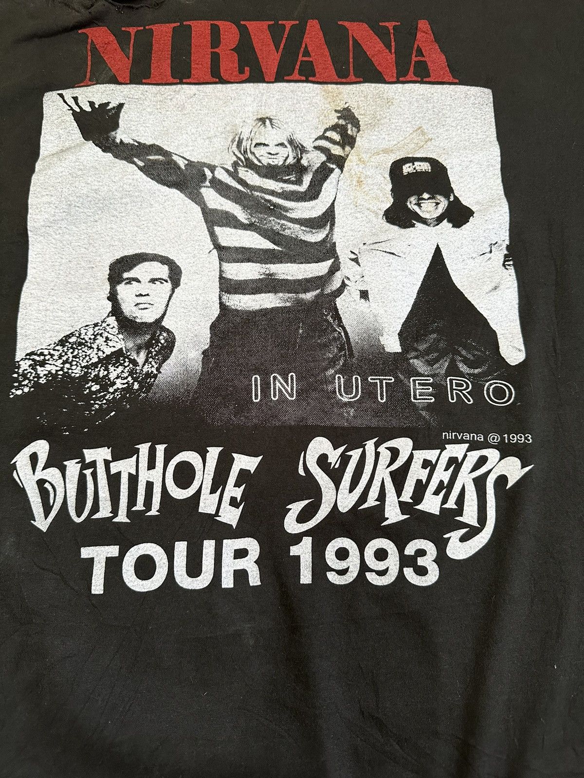 Band Tees × Nirvana Vintage 1993 Nirvana In Utero Promo Tee Size US L / EU 52-54 / 3 - 5 Thumbnail