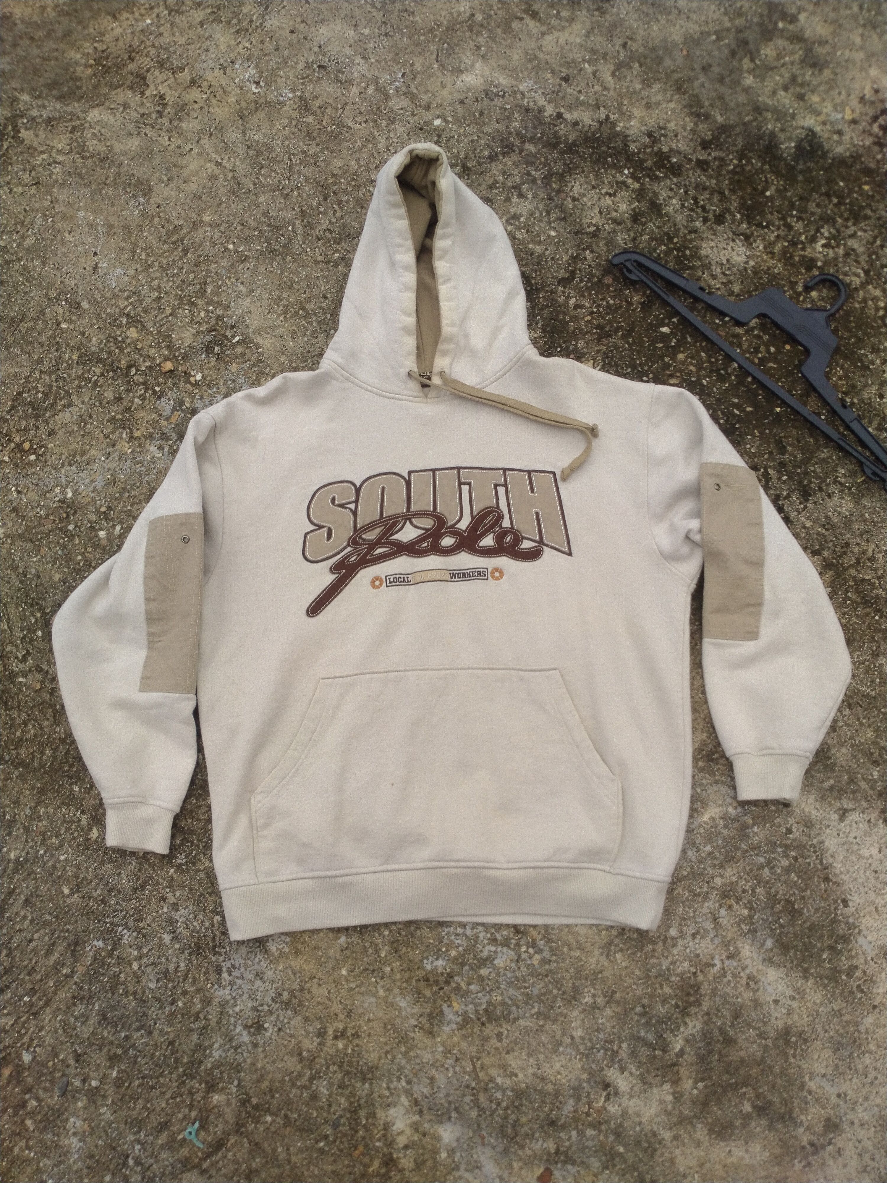 image of Avant Garde x Southpole South Pole Embroidered Logo Hoodie Sweatshirt in Brown, Men's (Size Large)
