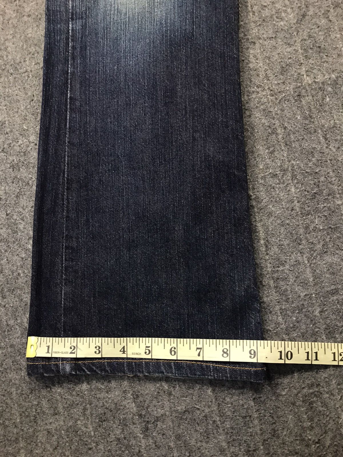 Edwin × Vintage Vintage Edwin Distressed Denim Back Side Leather Style Size US 31 - 23 Thumbnail