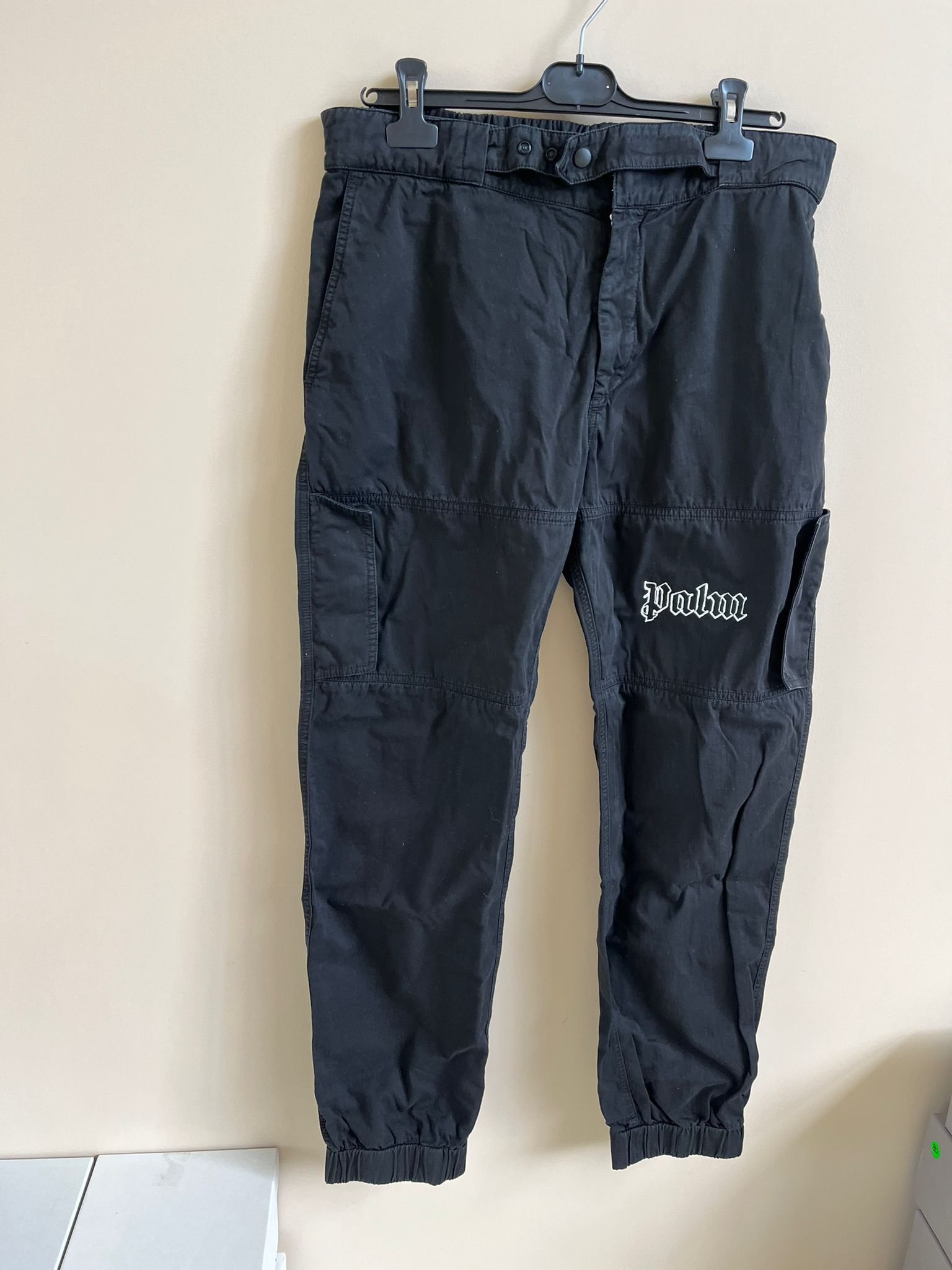 Palm Angels Logo Cargo Pants Black White Size US 36 / EU 52 - 6 Thumbnail