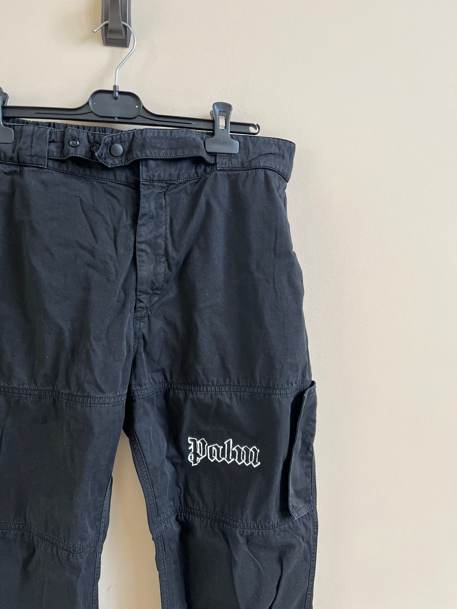 Palm Angels Logo Cargo Pants Black White Size US 36 / EU 52 - 2 Thumbnail
