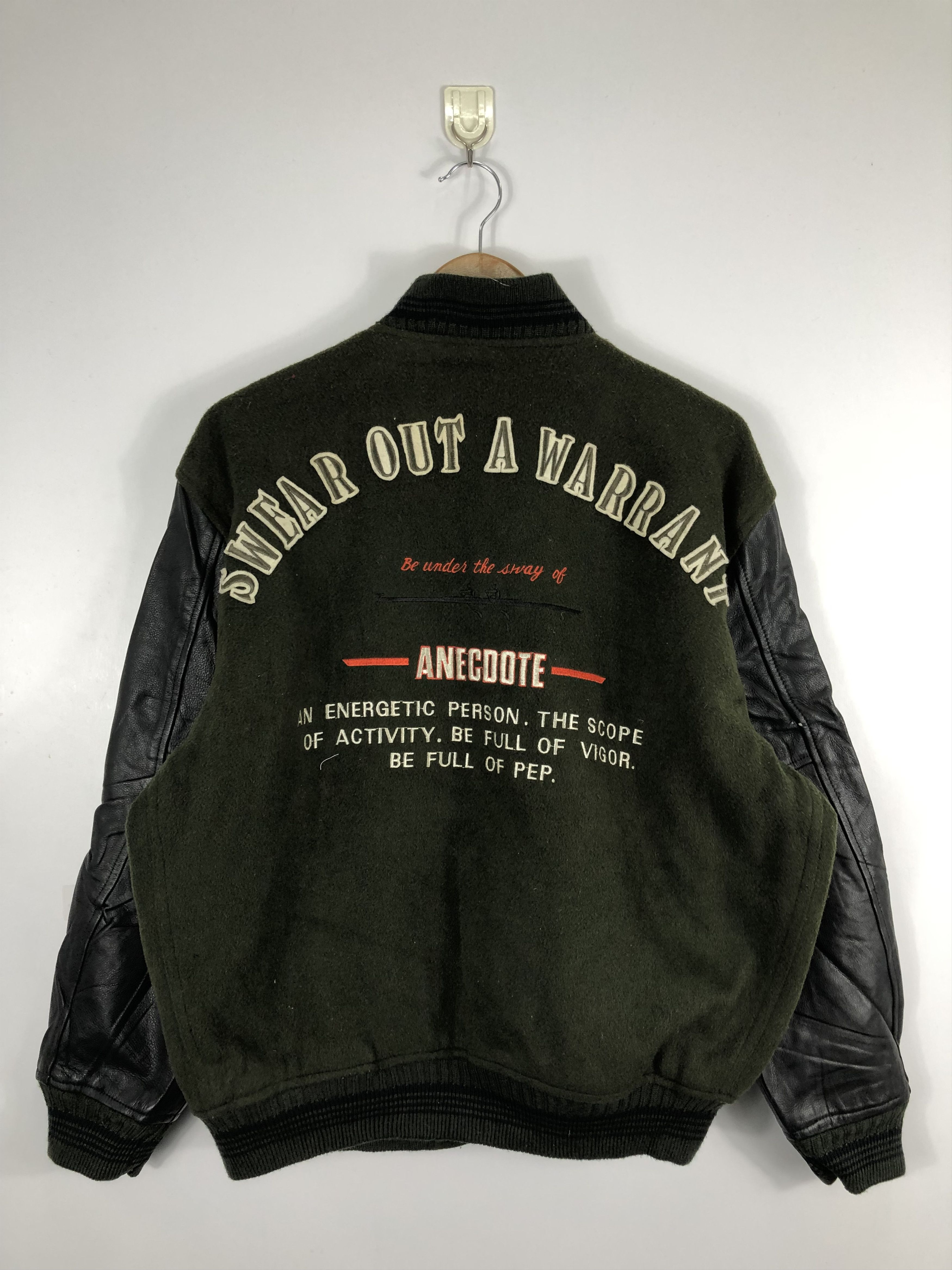 Vintage Vintage 80s Regatta Military Varsity Leather Sleeve V0250 Size US L / EU 52-54 / 3 - 1 Thumbnail