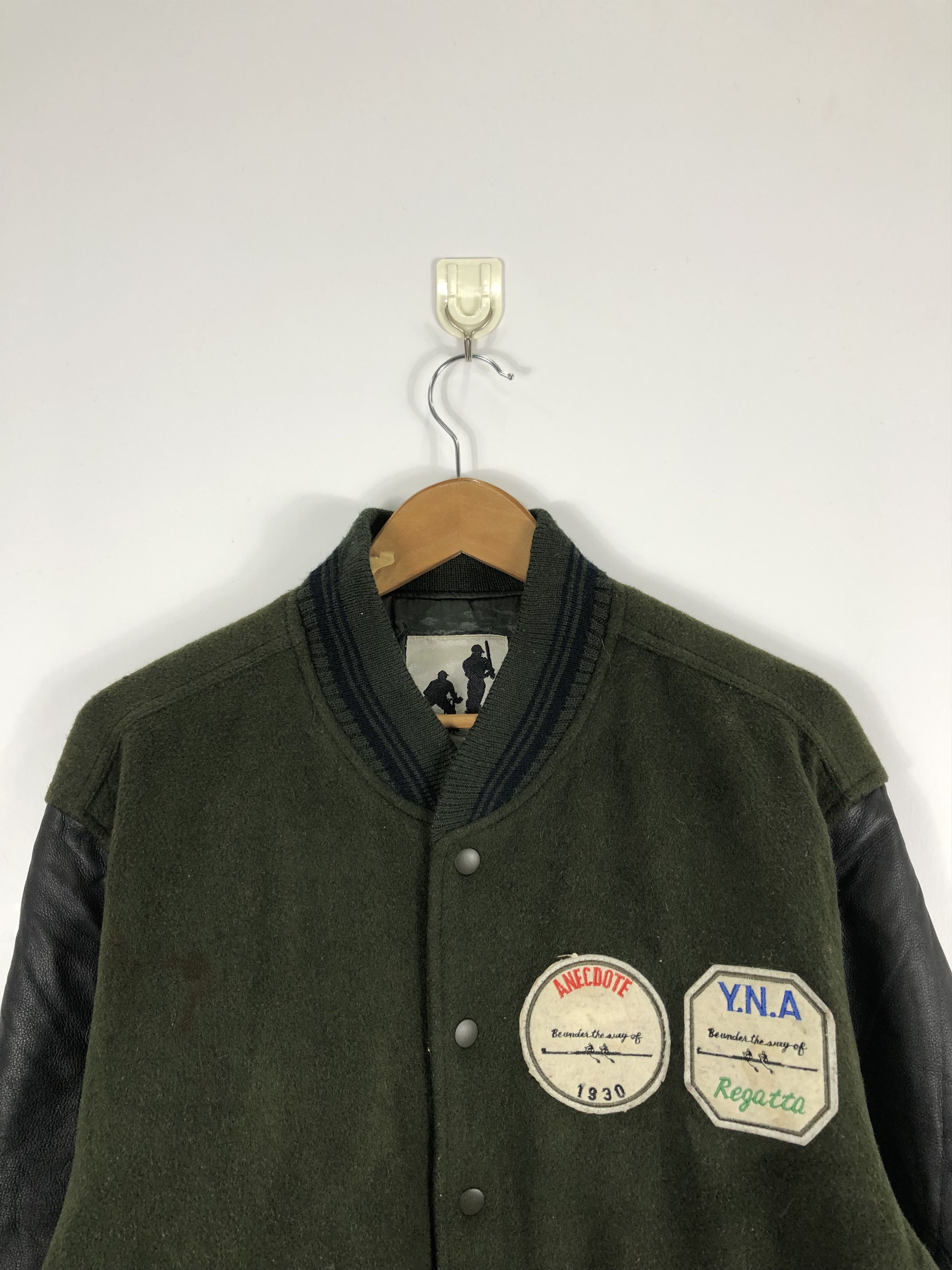 Vintage Vintage 80s Regatta Military Varsity Leather Sleeve V0250 Size US L / EU 52-54 / 3 - 3 Thumbnail