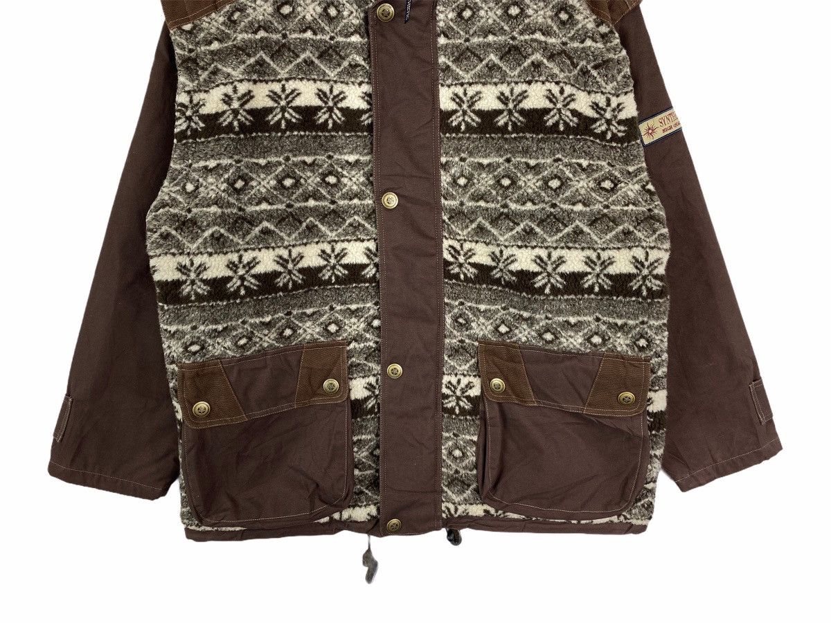 Japanese Brand × Vintage Vintage SYNTHETIC Casualwear Abstract Design Chore Jacket Size US L / EU 52-54 / 3 - 5 Thumbnail