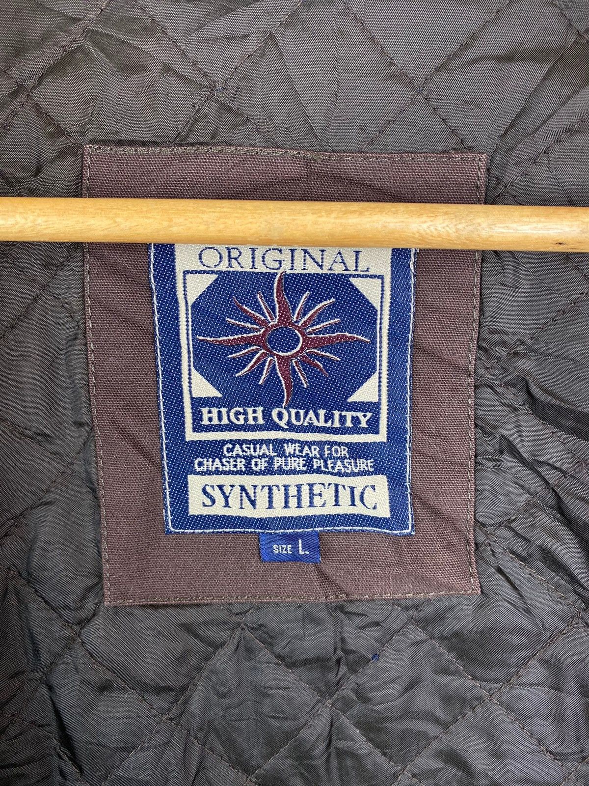 Japanese Brand × Vintage Vintage SYNTHETIC Casualwear Abstract Design Chore Jacket Size US L / EU 52-54 / 3 - 6 Thumbnail