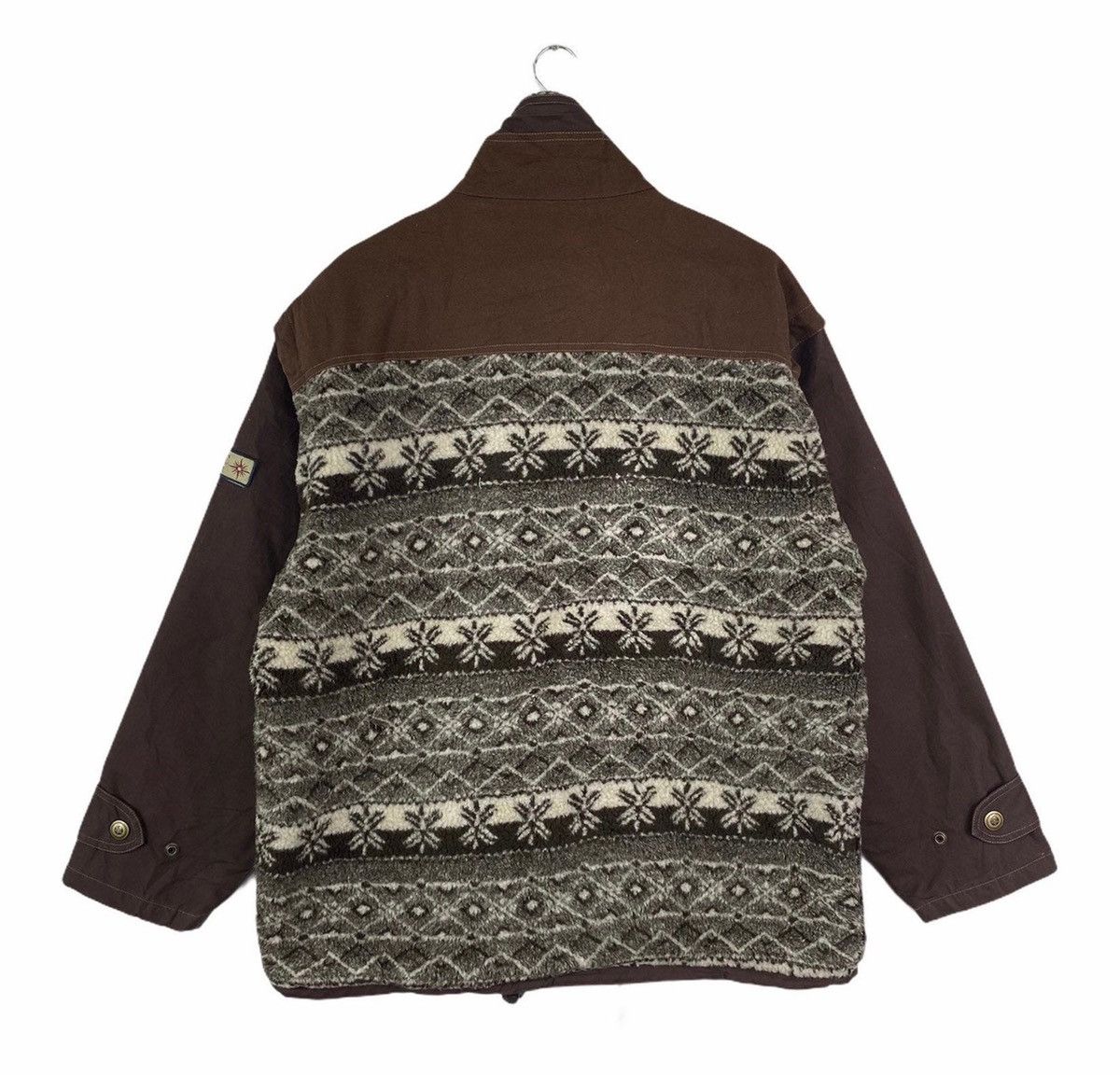Japanese Brand × Vintage Vintage SYNTHETIC Casualwear Abstract Design Chore Jacket Size US L / EU 52-54 / 3 - 2 Thumbnail
