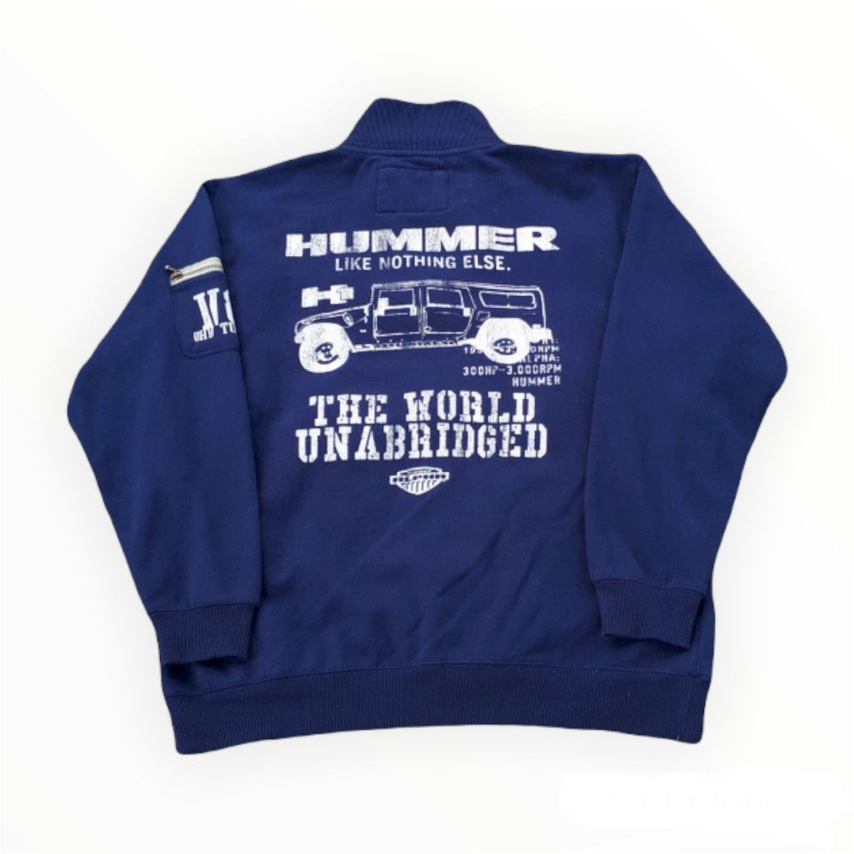 Japanese Brand × Vintage Hummer Spell Out Zip Up Sweater Size US XL / EU 56 / 4 - 1 Thumbnail